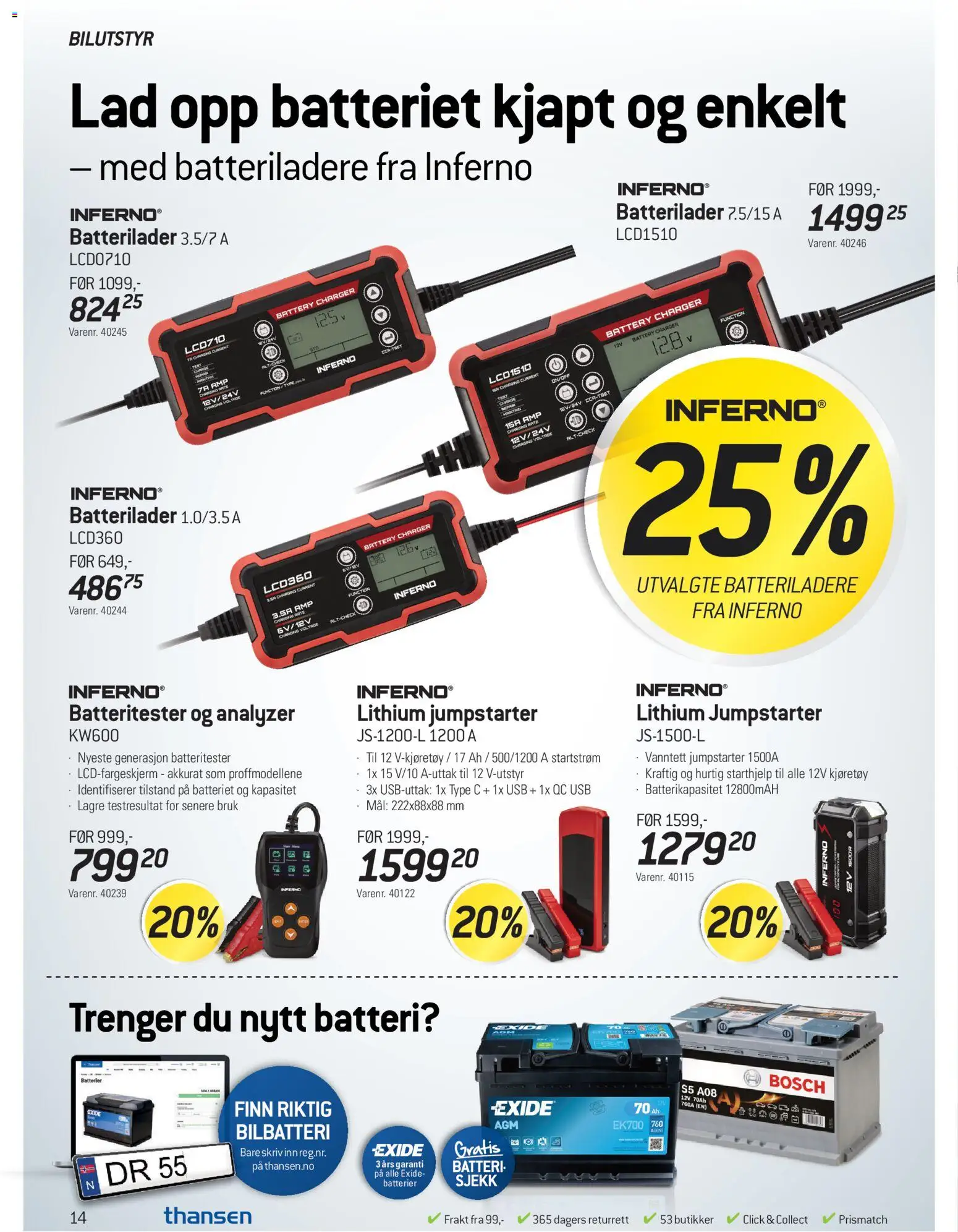 {H1} | Side: 14 | Produkter: Сантехнічне кріплення, Usb, Batteri