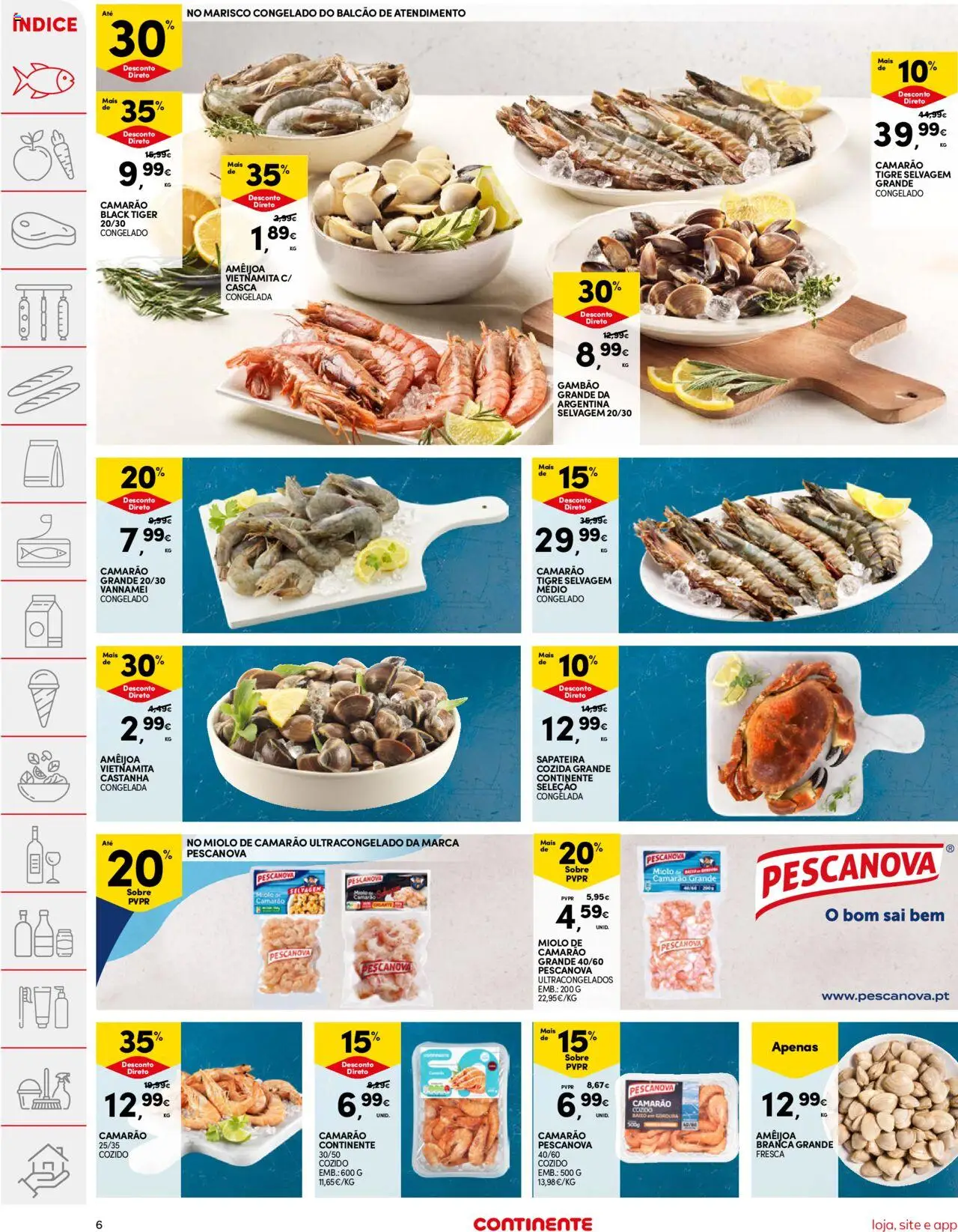 Continente folheto │ válido de 07.10.2025 | Página: 6 | Produtos: Camarão, Sapateira