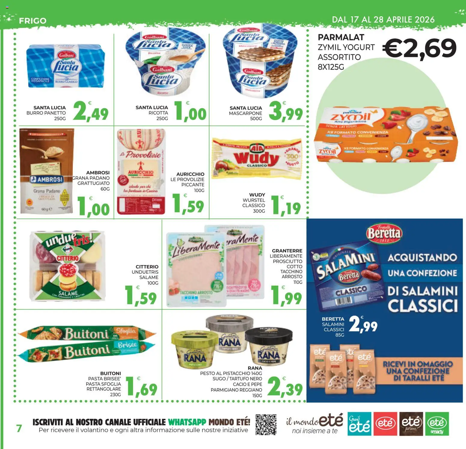 Volantino Eté del 17.04.2026 | Pagina: 7 | Prodotti: Tartufo, Salame, Tacchino, Burro