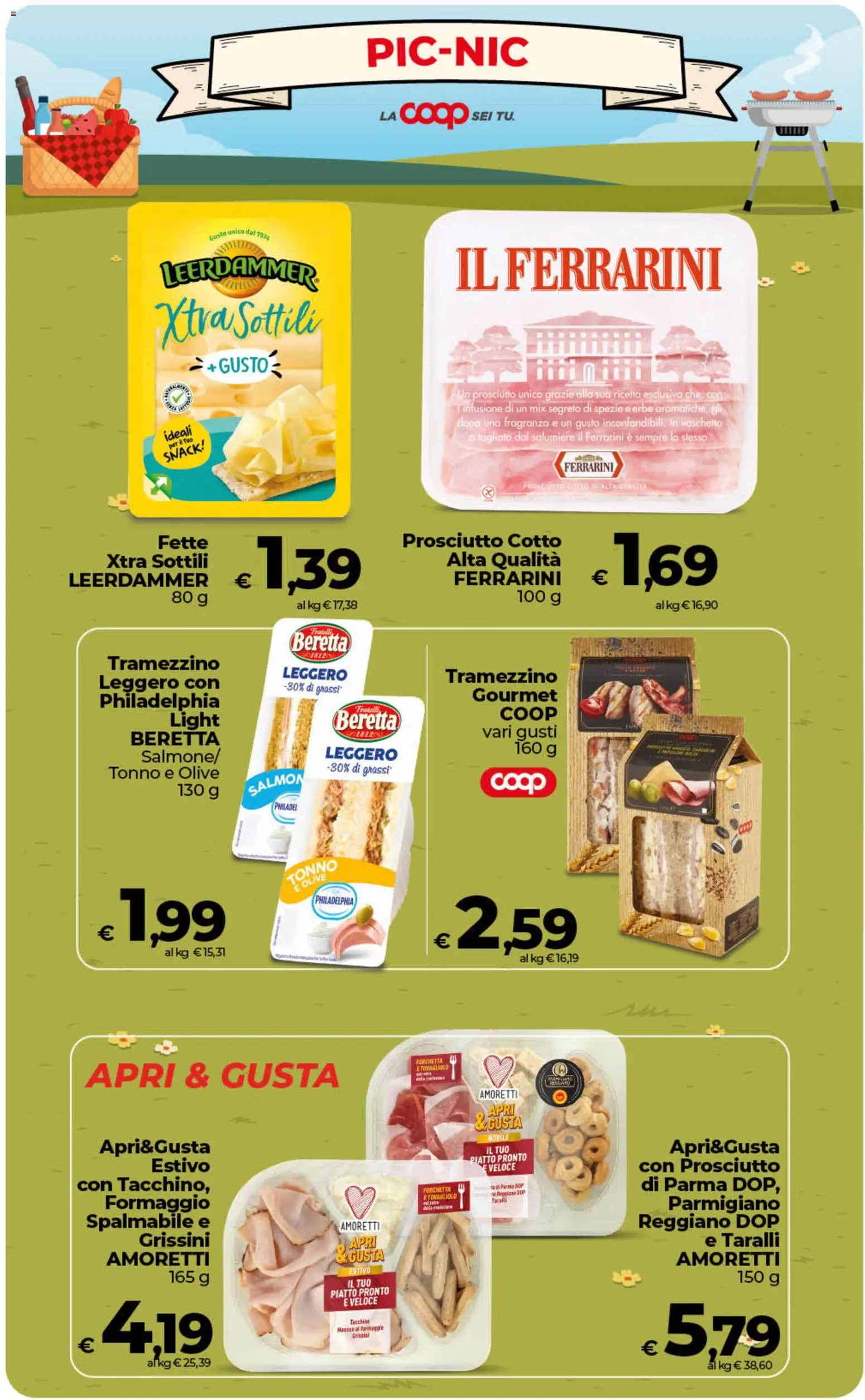 Volantino COOP del 28.04.2026 | Pagina: 8 | Prodotti: Prosciutto Cotto, Taralli, Piatto, Parmigiano
