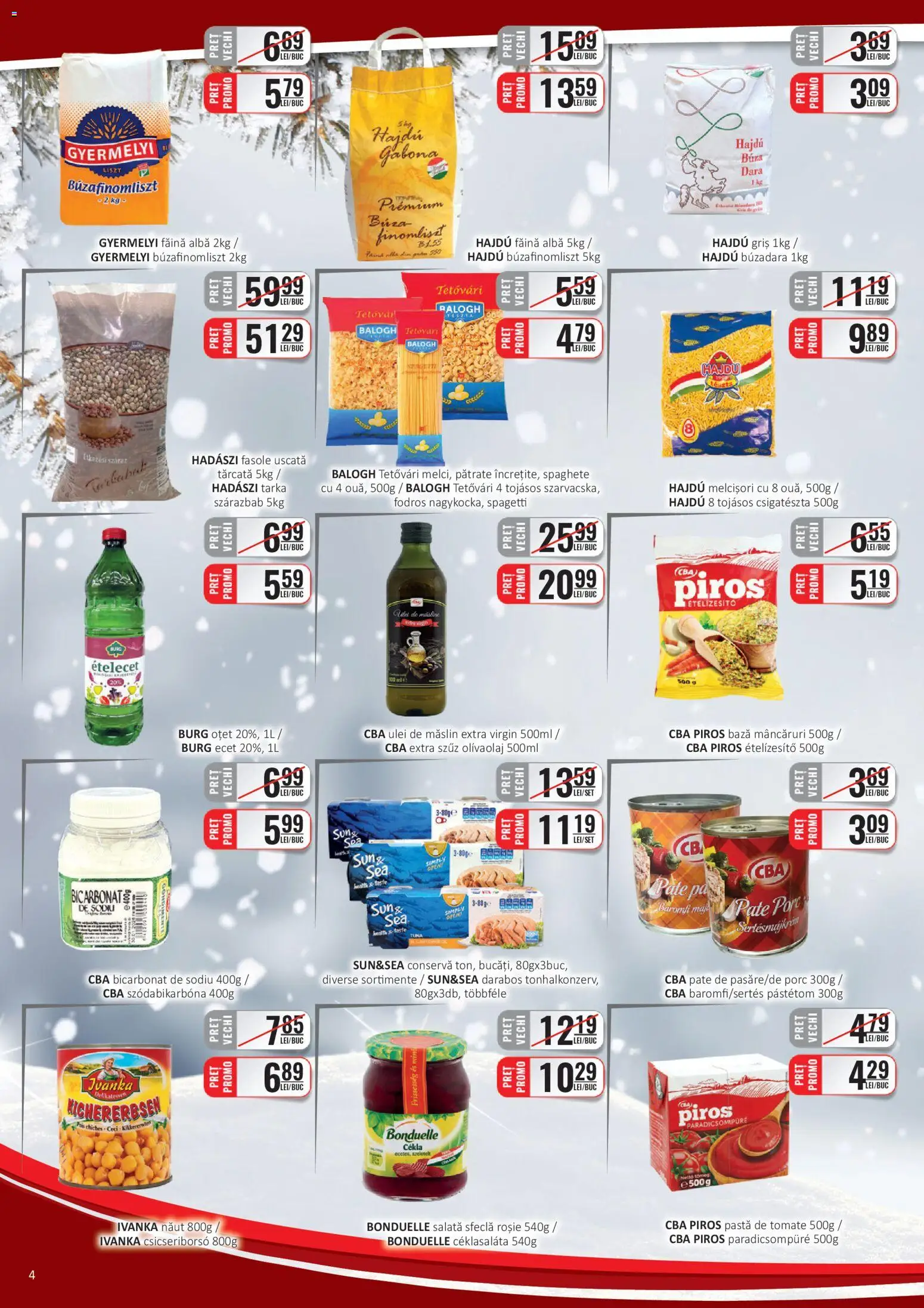 Noul catalog CBA – valabil de la 01.02.2026 | Pagină: 4 | Produse: Pate, Oțet, Făină, Salată