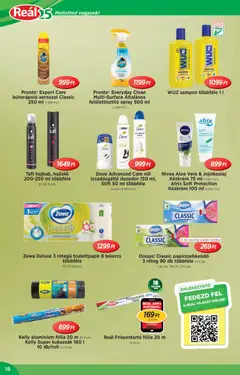Reál Akciós újság - amely érvényes a következő dátumtól: 04.02.2026 | Oldal: 18 | Termékek: Papírzsebkendő, Sampon, Bor, Izzadásgátló