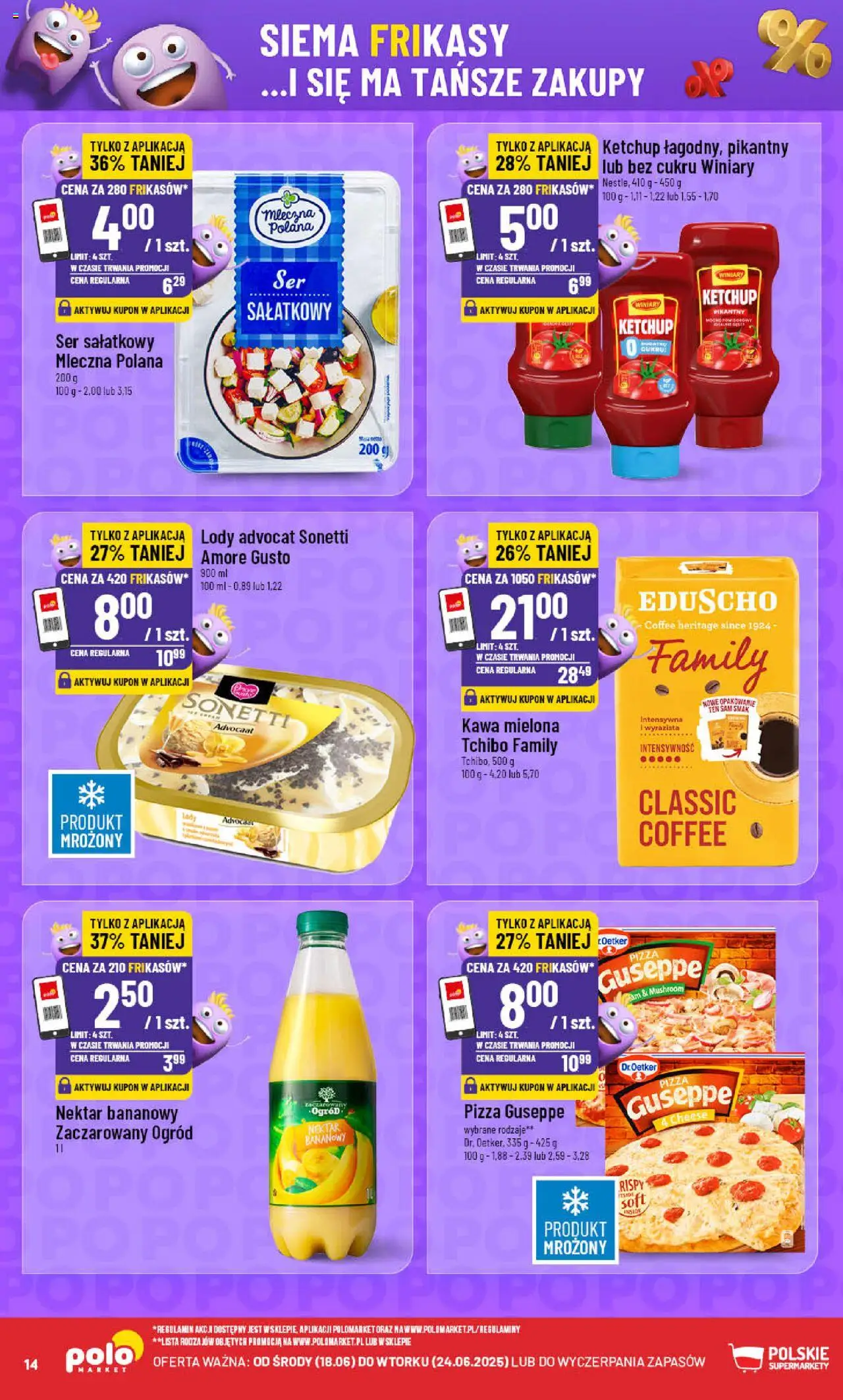 POLOmarket Gazetka od 18.06.2025 | Strona: 14 | Produkty: Ketchup, Tchibo, Kawa, Lody