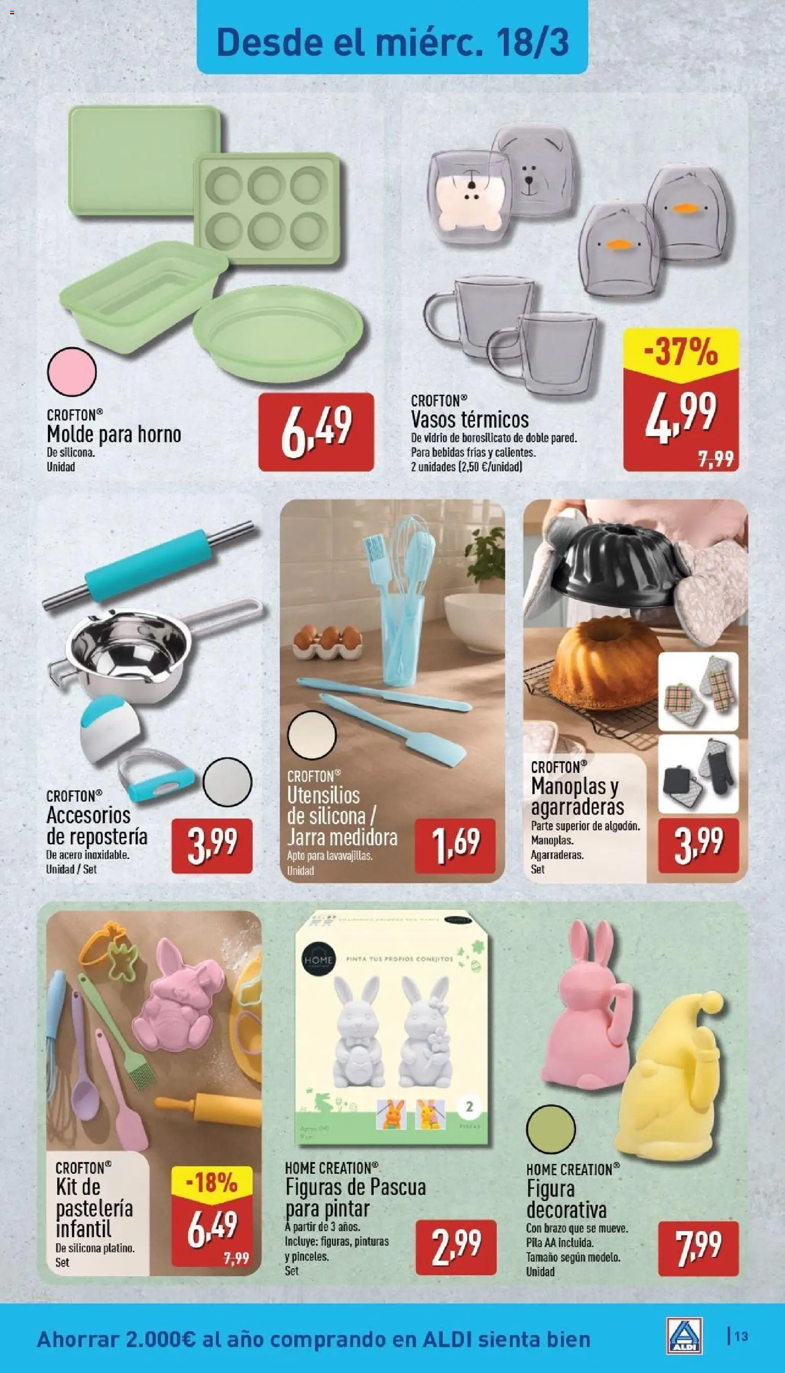 Aldi folleto Baleares │ válido desde el 16.03.2026 | Página: 13 | Productos: Vasos, Horno