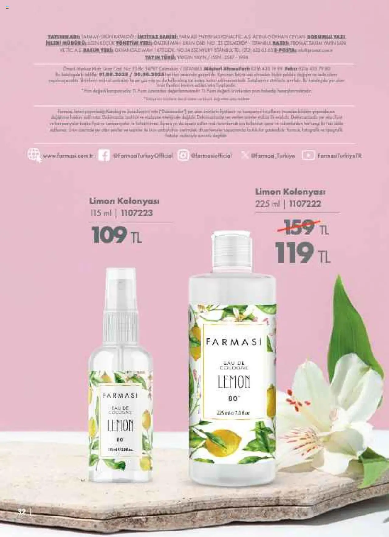 Farmasi Katalog - 01.08.2025 tarihinden itibaren geçerlidir | Sayfa: 32 | Ürünler: Limon