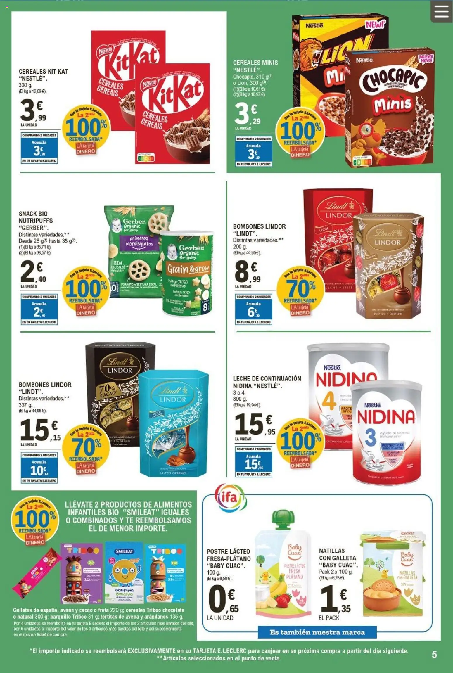 E.Leclerc folleto │ válido desde el 04.02.2026 | Página: 5 | Productos: Cereales, Κεραία, Té, Κούβα