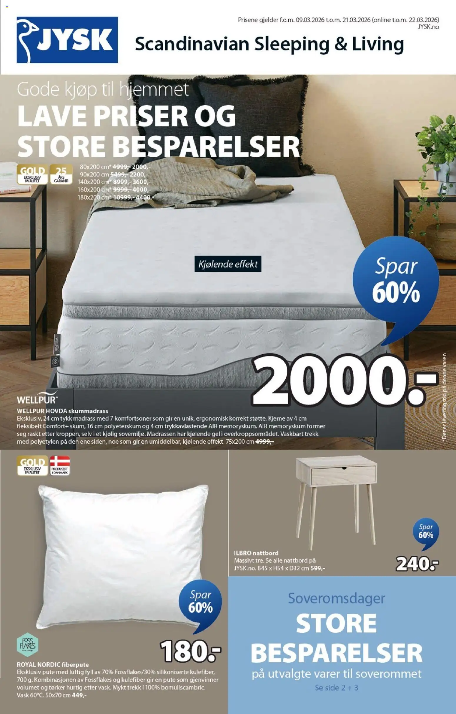 {H1} | Side: 1 | Produkter: Vask, Madrass, Pute, Nattbord