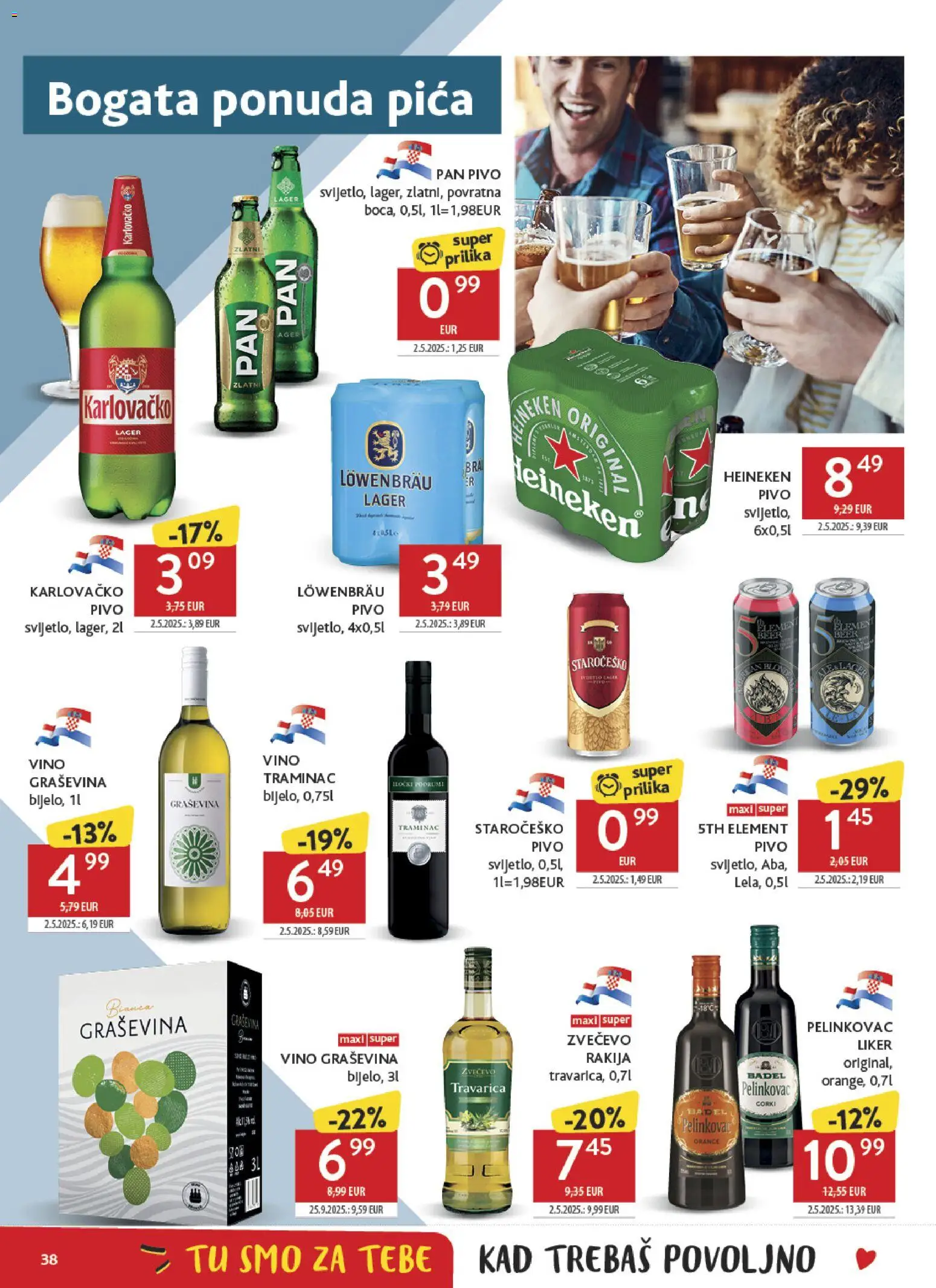 Konzum HR akciós ujság - amely érvényes a következő dátumtól: 25.02.2026 | Oldal: 38 | Termékek: Heineken
