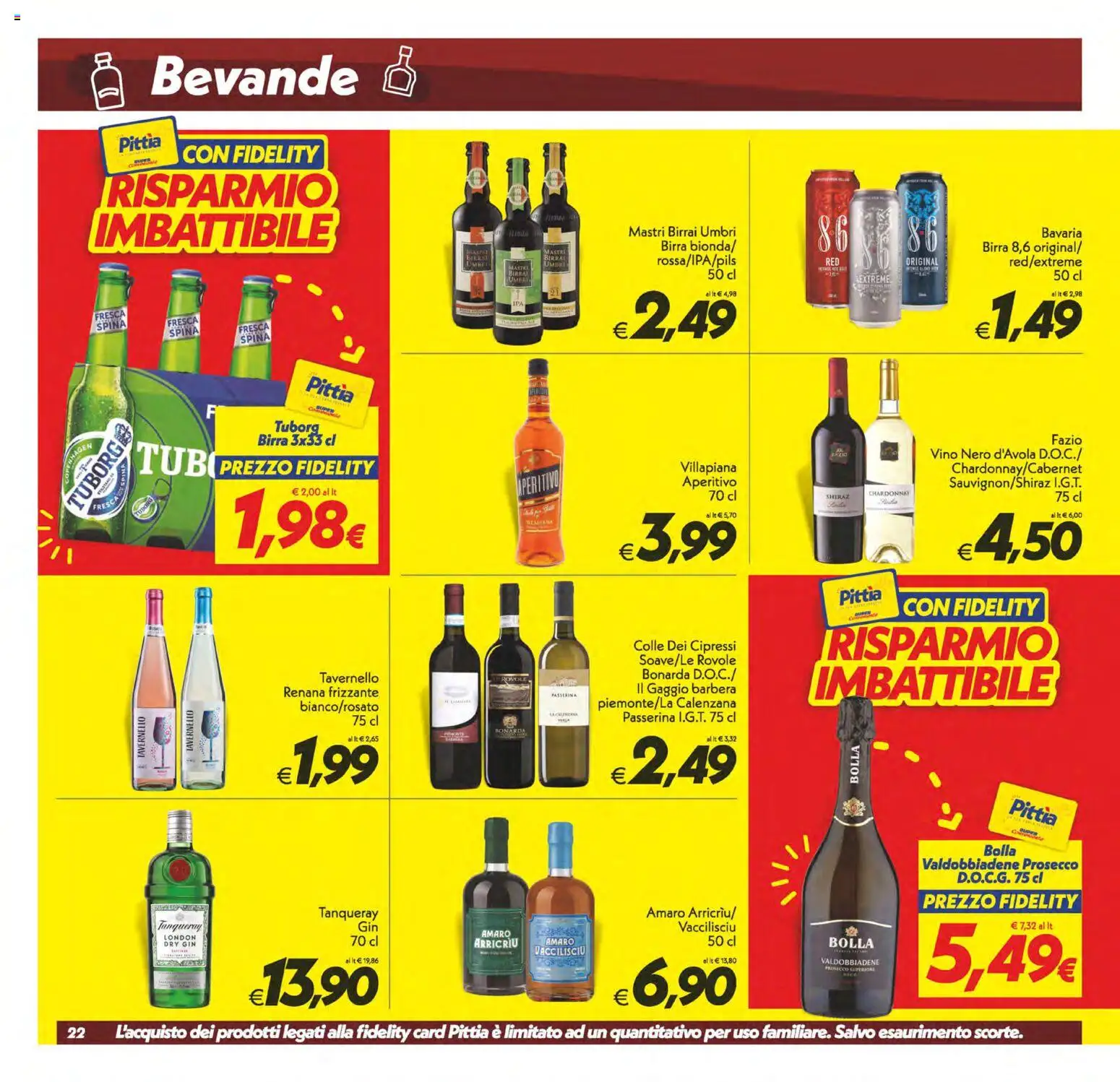 Volantino SuperConveniente del 03.02.2026 | Pagina: 22 | Prodotti: Birra, Gin, Prosecco, Vino