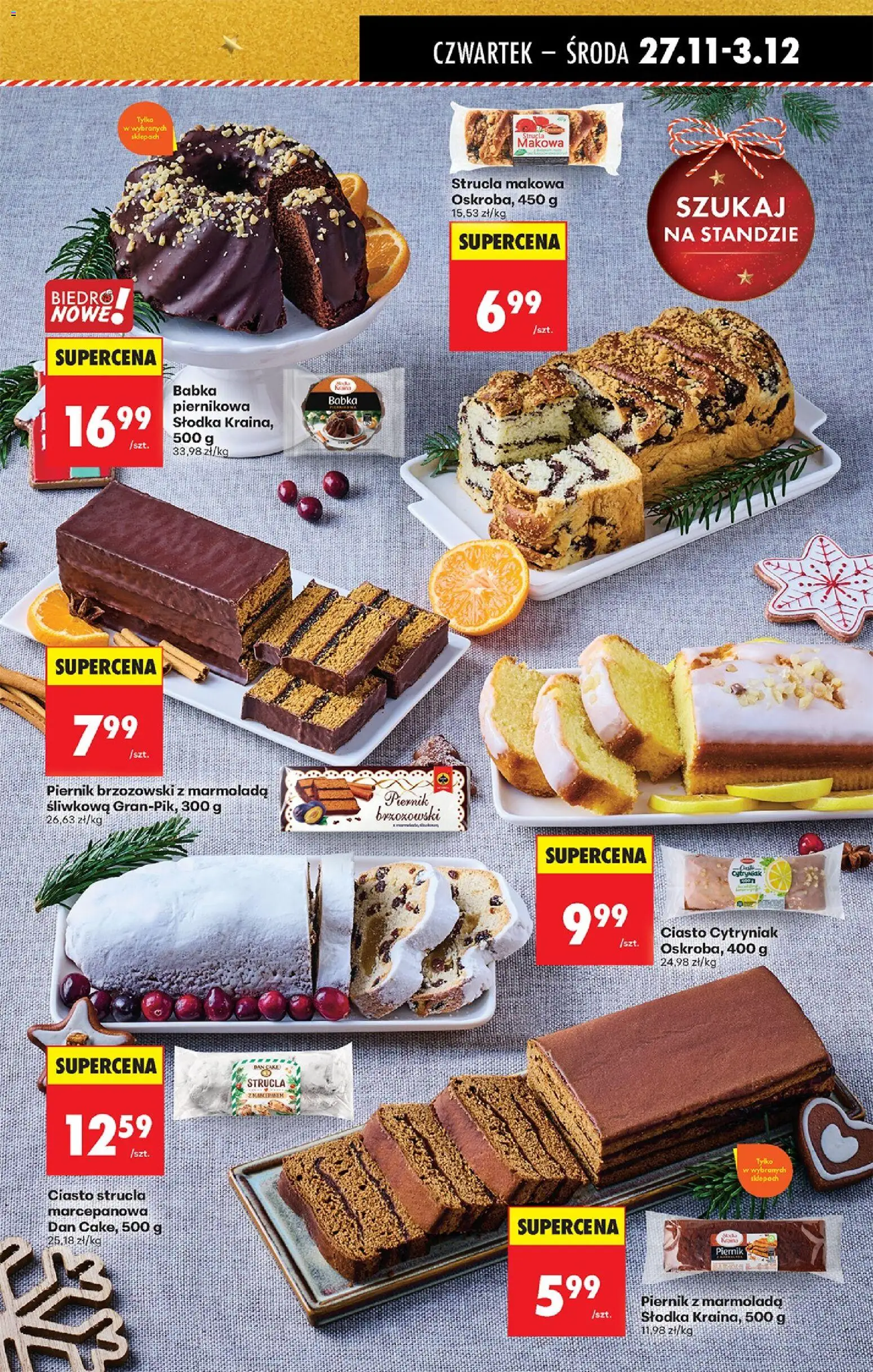 Biedronka Black Friday od 27.11.2025 | Strona: 47 | Produkty: Ciasto, Piernik, Strucla marcepanowa, Babka