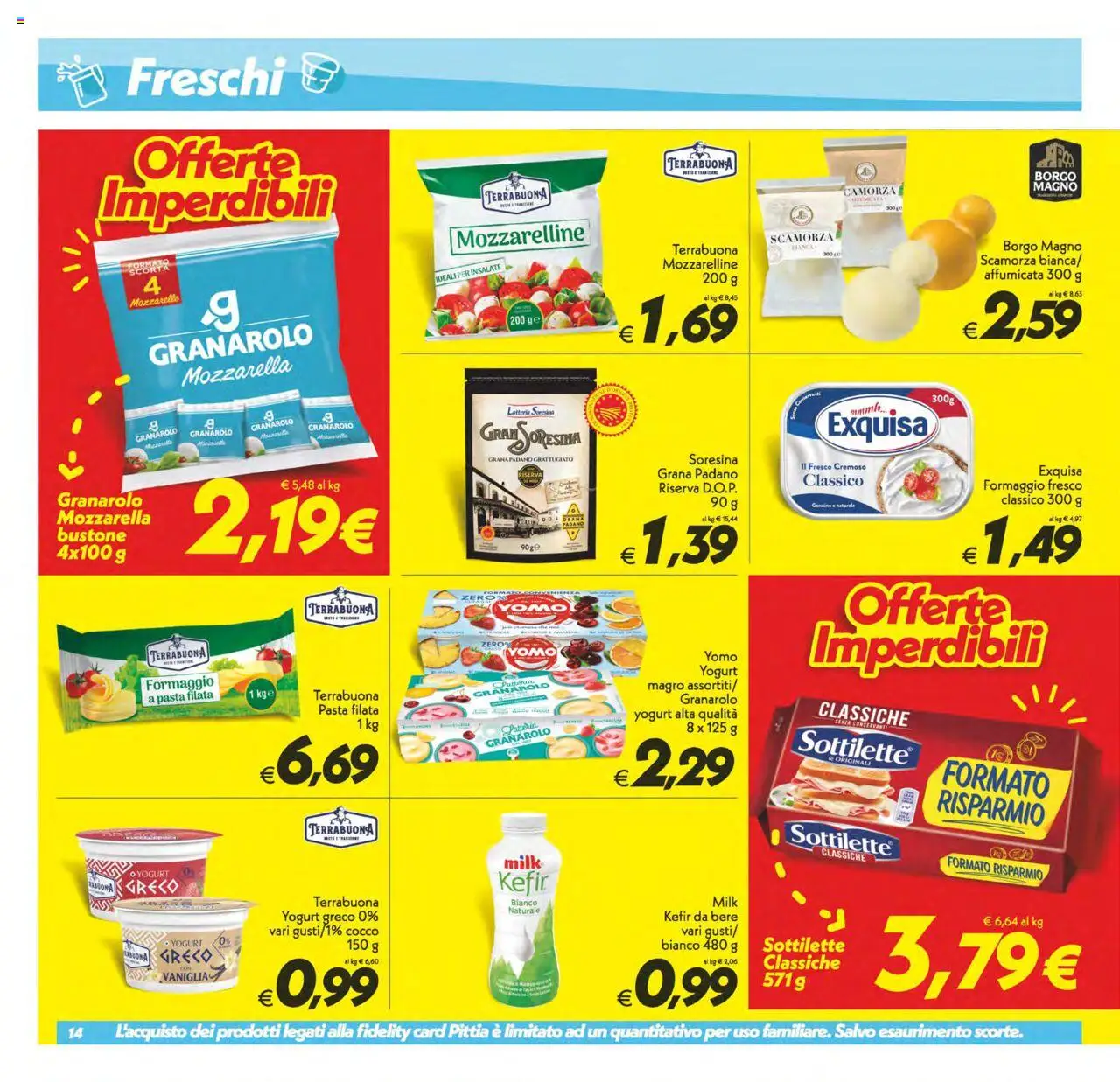 Volantino SuperConveniente del 24.07.2025 | Pagina: 14 | Prodotti: Yogurt, Mozzarella, Pasta, Cocco