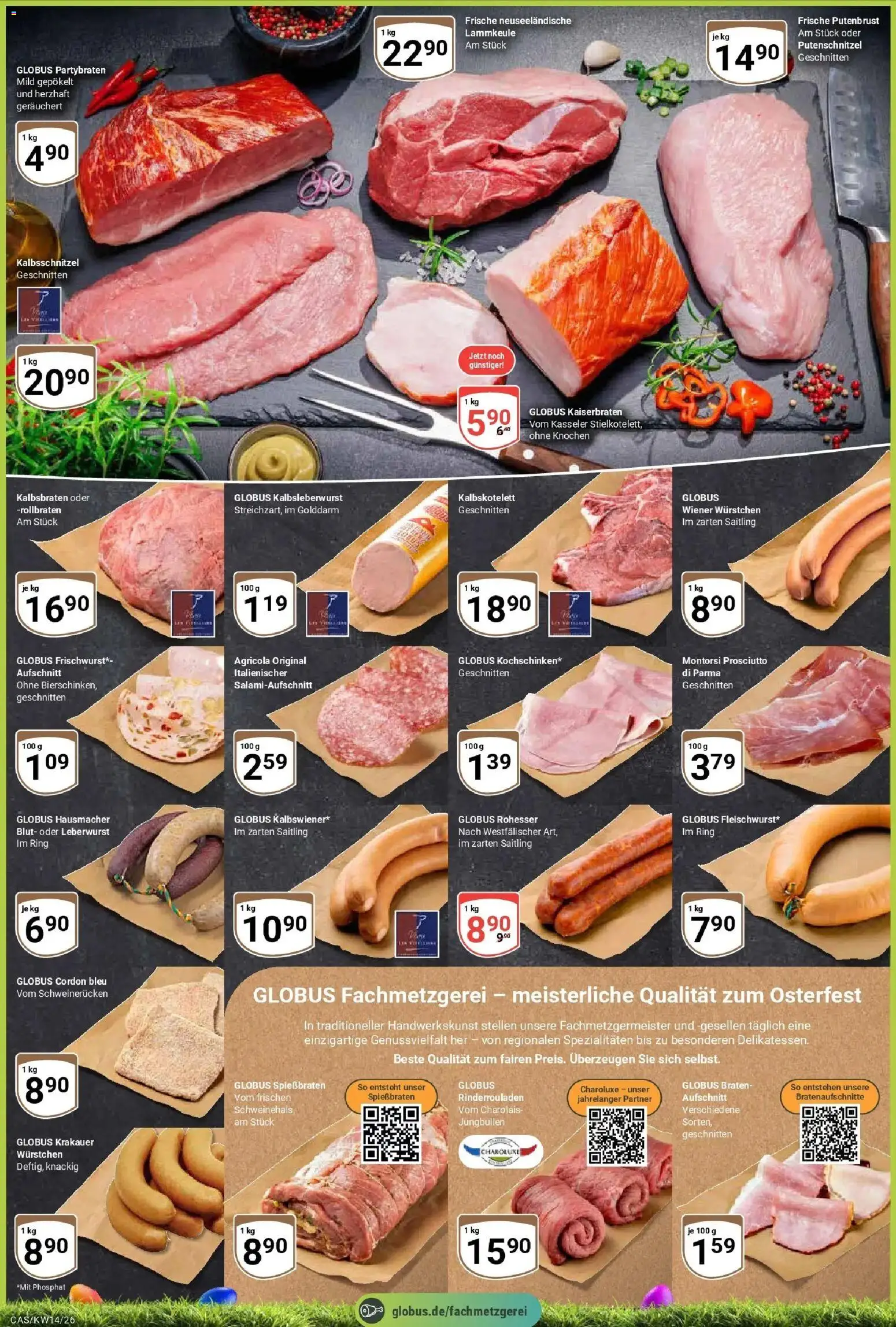 Globus prospekt Castrop-Rauxel	 – gültig ab 30.03.2026 | Seite: 2 | Produkte: Lammkeule, Wiener wurstchen, Putenschnitzel, Schweinerucken