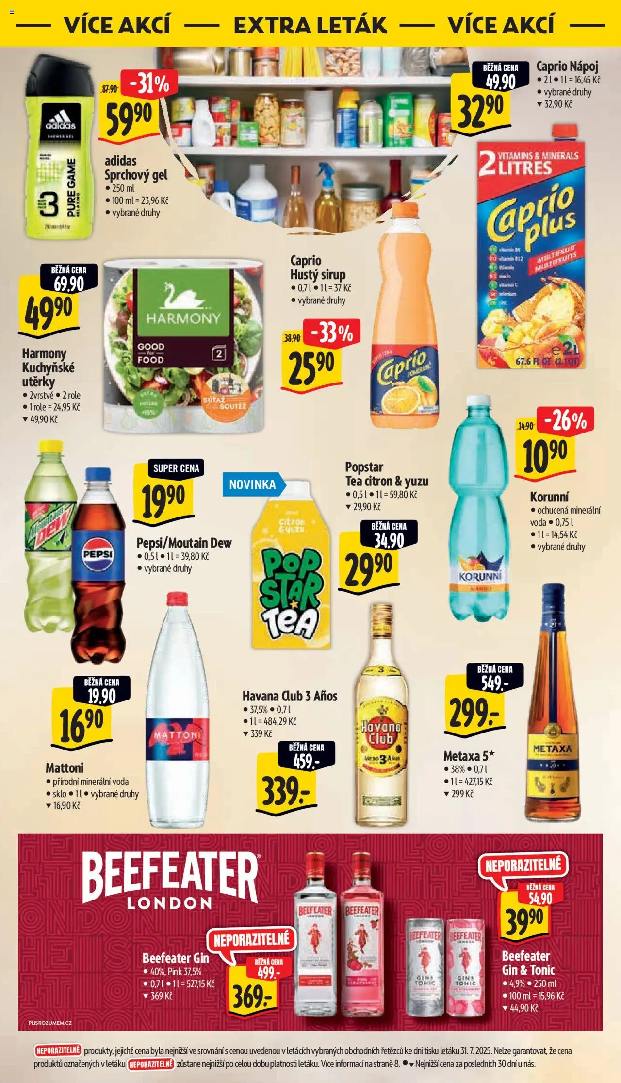 Albert leták - Morava- Supermarket od 06.08.2025 | Strana: 34 | Produkty: Sprchový gel, Mattoni, Pepsi, Utěrky