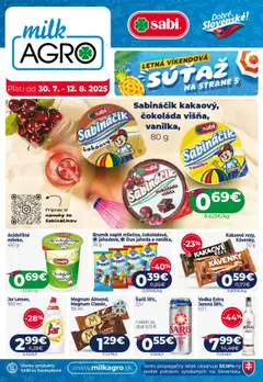Milk Agro leták - náhľad platný od 30.07.2025