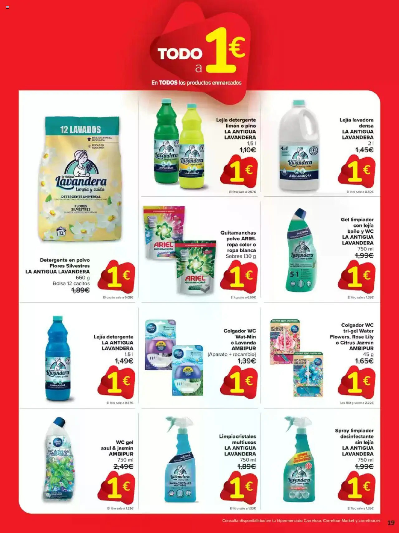 Carrefour folleto │ válido desde el 08.08.2025 | Página: 19 | Productos: Quitamanchas, Ropa, Lavadora, Baño