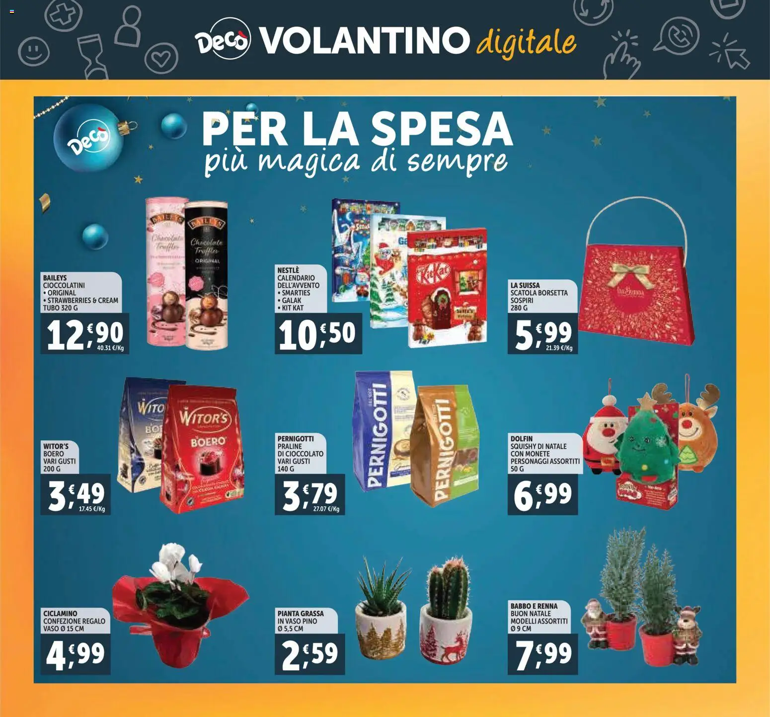 Volantino Decò del 20.11.2025 | Pagina: 28 | Prodotti: Cioccolato, Tubo, Cioccolatini, Vaso