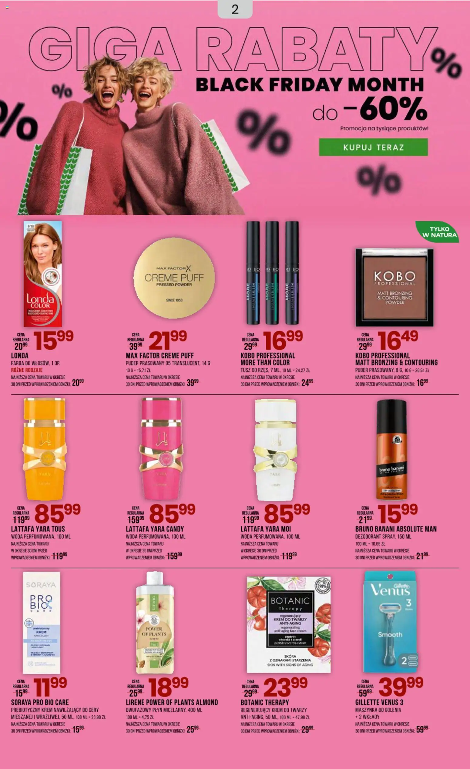 Drogerie Natura Black Friday od 23.10.2025 | Strona: 2 | Produkty: Krem, Dezodorant, Woda, Krem do twarzy