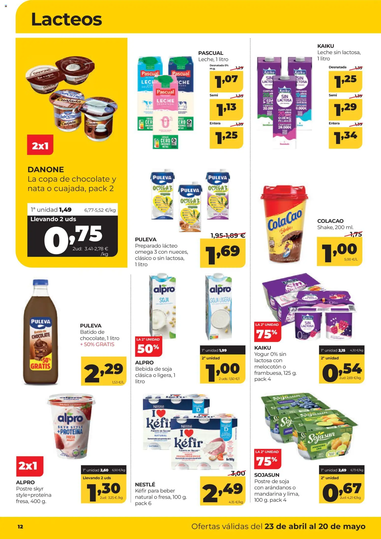 Alimerka folleto Asturias │ válido desde el 23.04.2026 | Página: 14 | Productos: Δοχείο φοντί, Leche, Chocolate, Bebida de soja