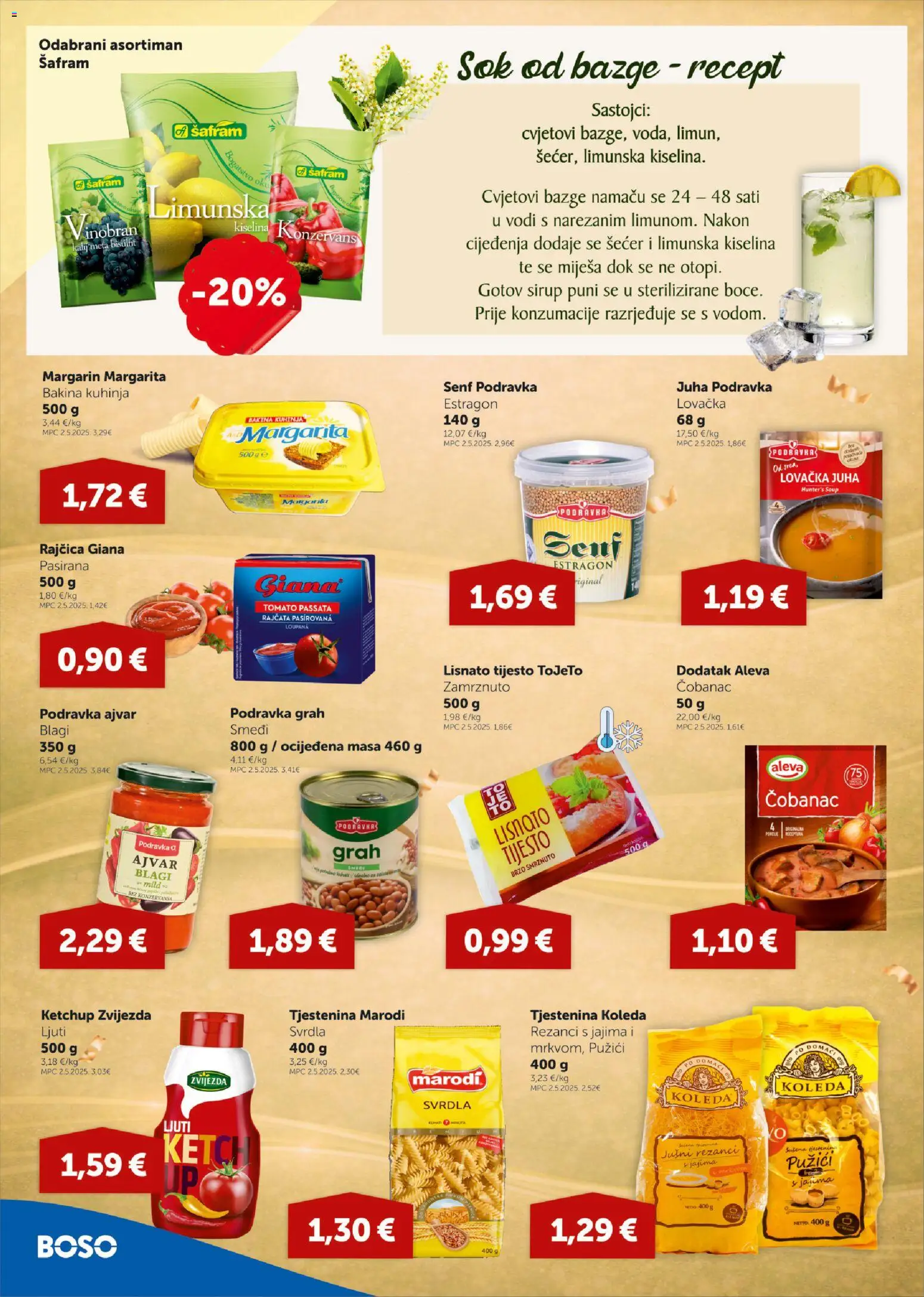 Boso katalog | vrijedi od 23.04.2026 | Stranica: 6 | Proizvodi: Podravka, Rajčica, Senf, Sirup