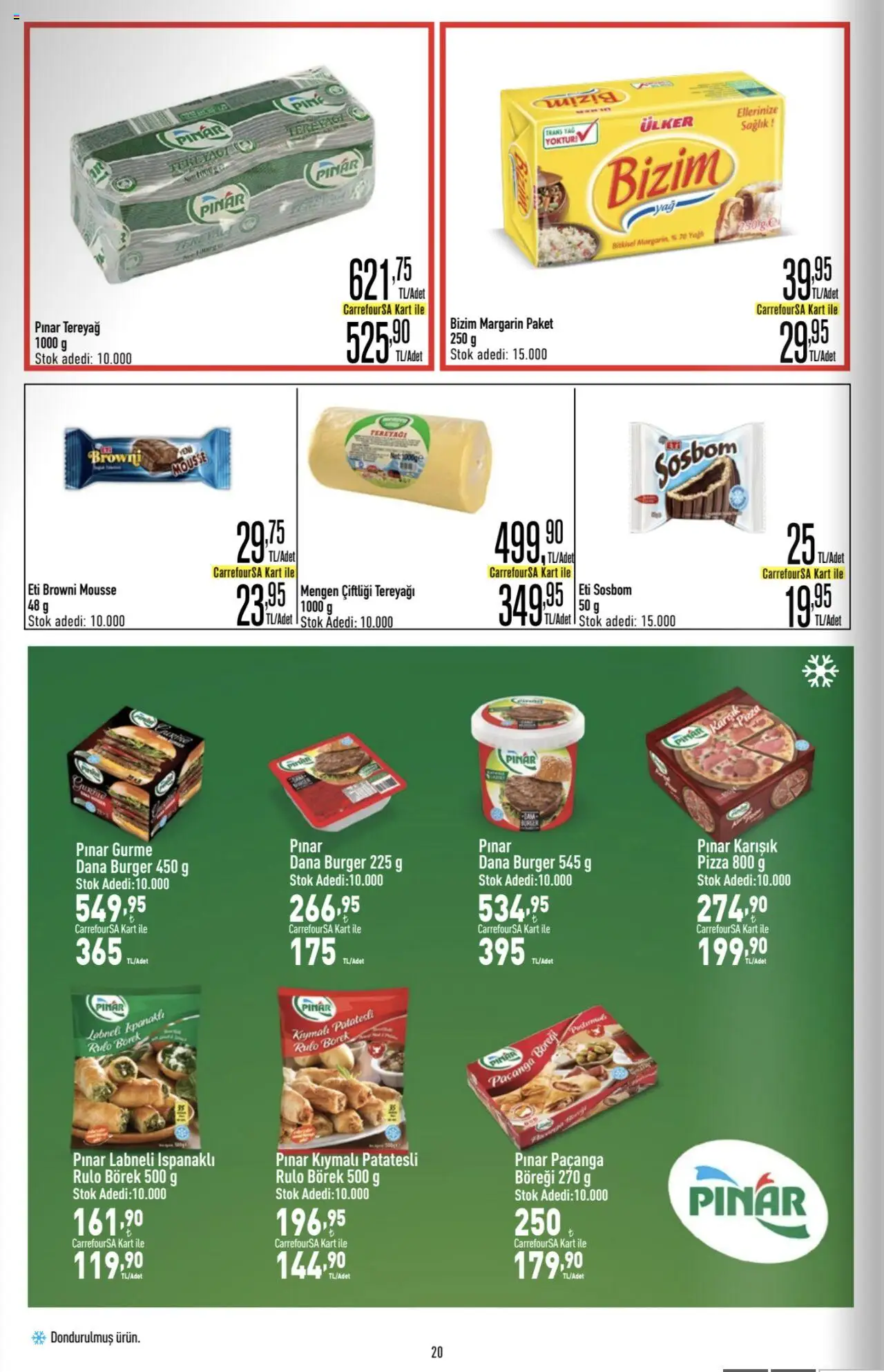 CarrefourSA Katalog - 26.06.2025 tarihinden itibaren geçerlidir | Sayfa: 20 | Ürünler: Tereyağı, Pizza