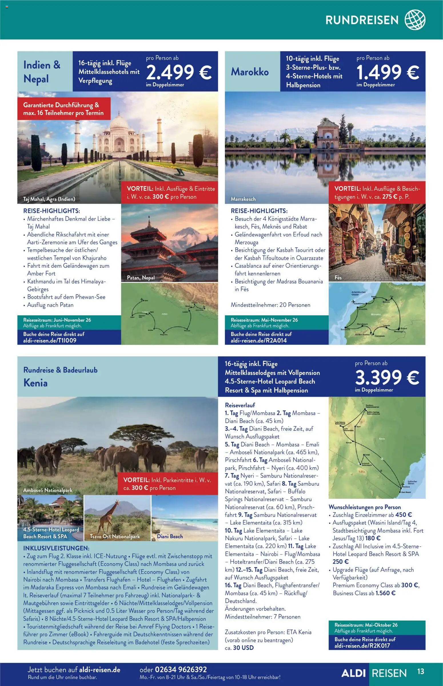Aldi Reisen Prospekt 	 – gültig ab 01.03.2026 | Seite: 13 | Produkte: Wasser, Uhr