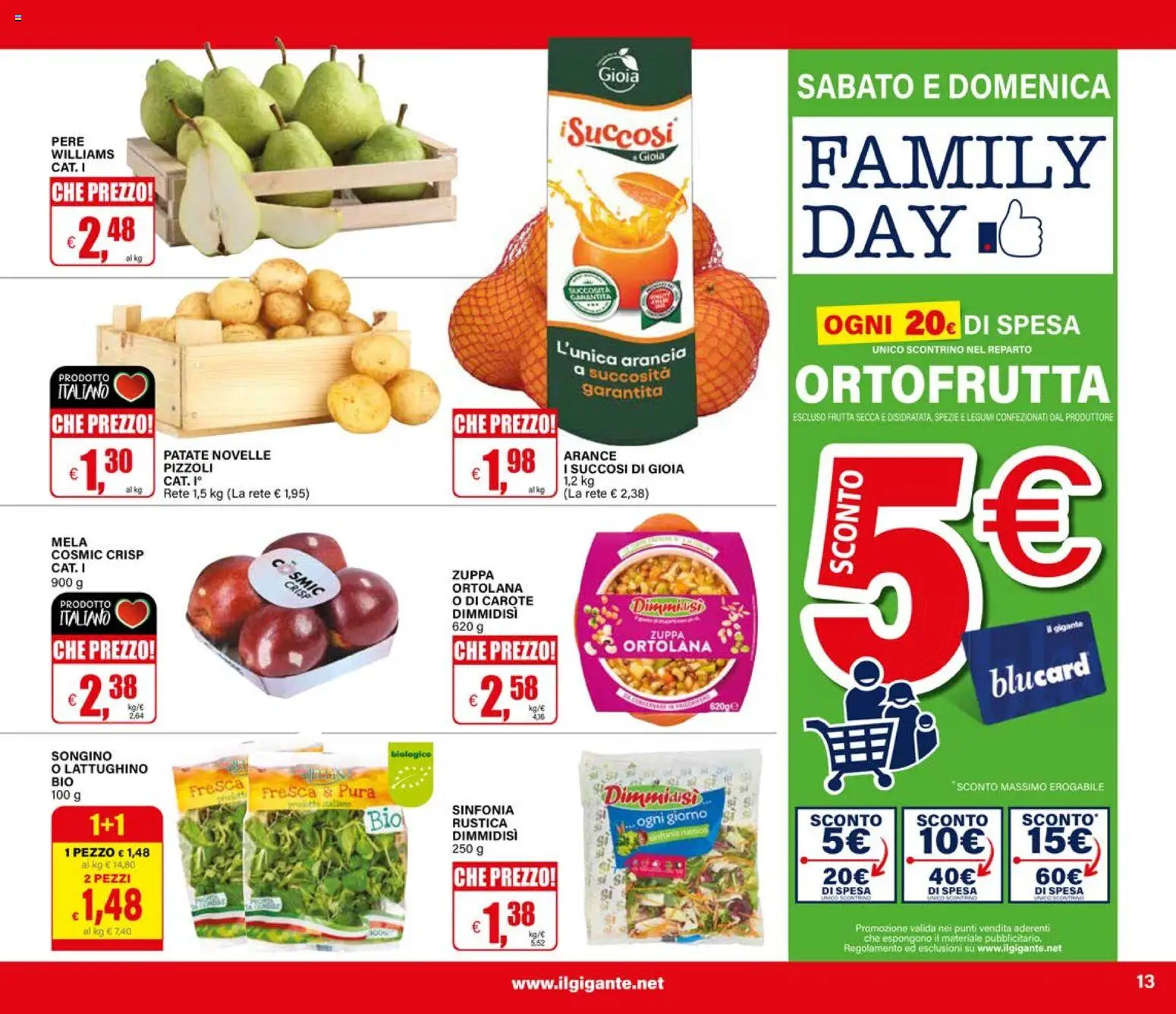 Volantino Il Gigante del 09.04.2026 | Pagina: 13 | Prodotti: Arance, Patate, Frutta, Carote