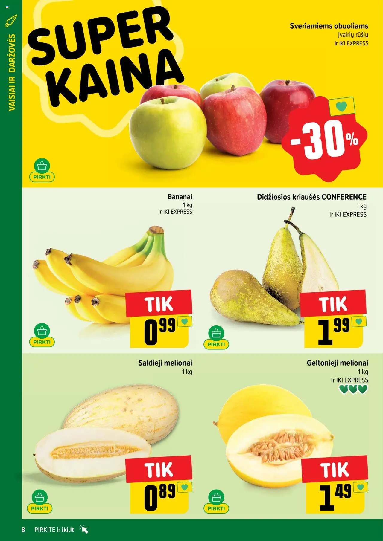 IKI akcijos nuo 15.09.2025 | Puslapis: 8 | Prekių: Bananai