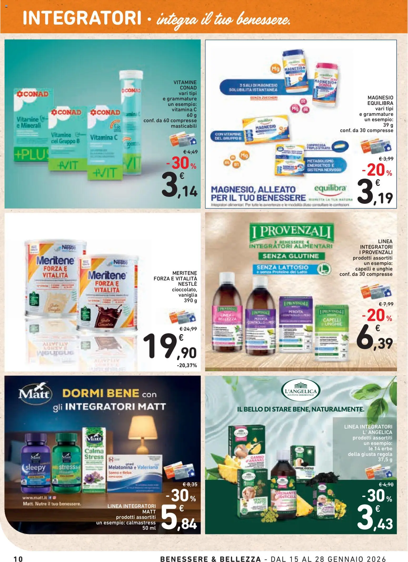 Volantino Conad del 15.01.2026 | Pagina: 10 | Prodotti: Valeriana, Latte