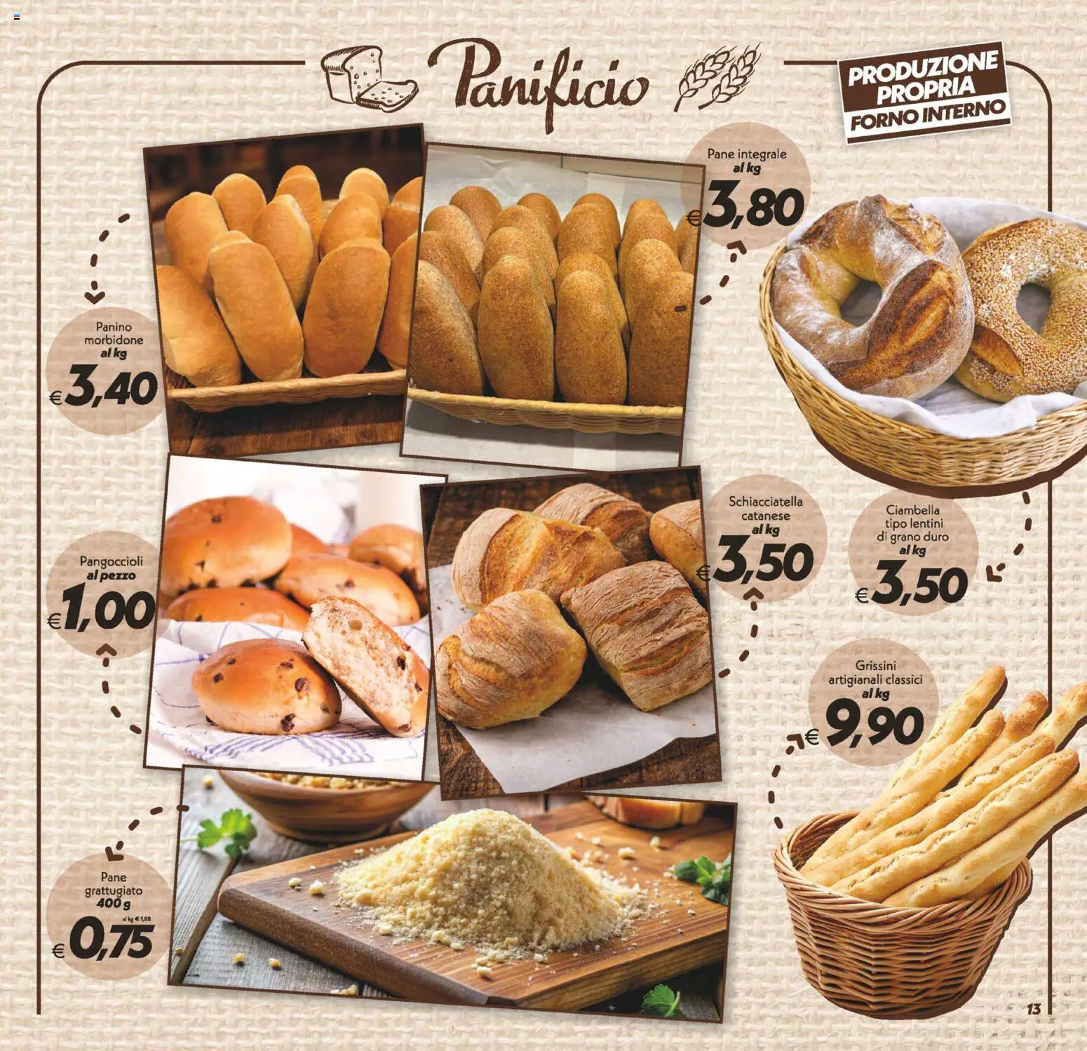 Volantino SuperConveniente del 28.04.2026 | Pagina: 13 | Prodotti: Pane, Grissini, Forno