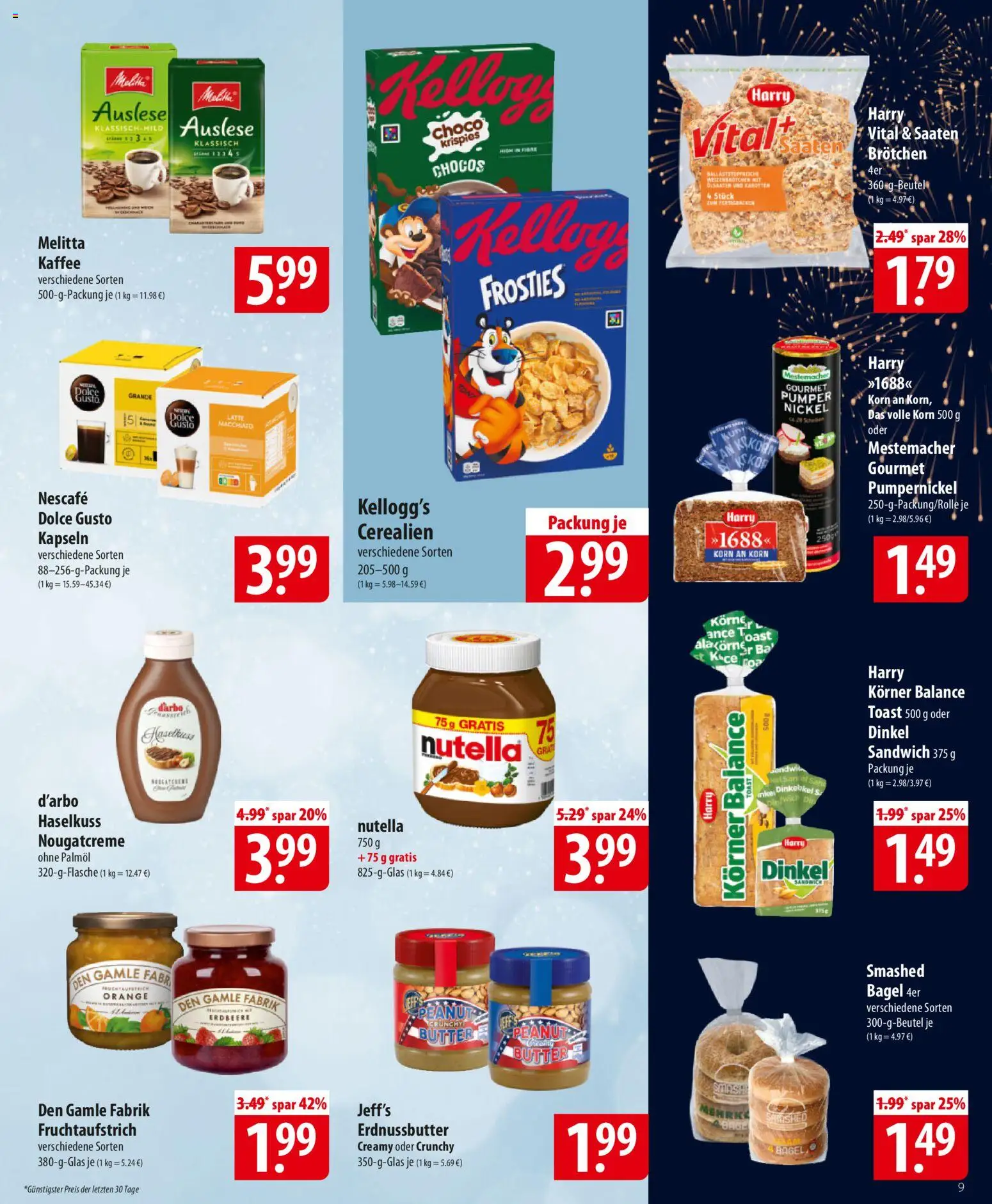Famila Prospekt 	 – gültig ab 29.12.2025 | Seite: 9 | Produkte: Melitta, Butter, Kaffee, Kellogg's