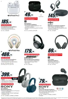 Media Markt Aktionen ab 05.10.2025 gültig | Seite: 6 | Produkte: Audio, Kopfhörer, Airpods, Sony
