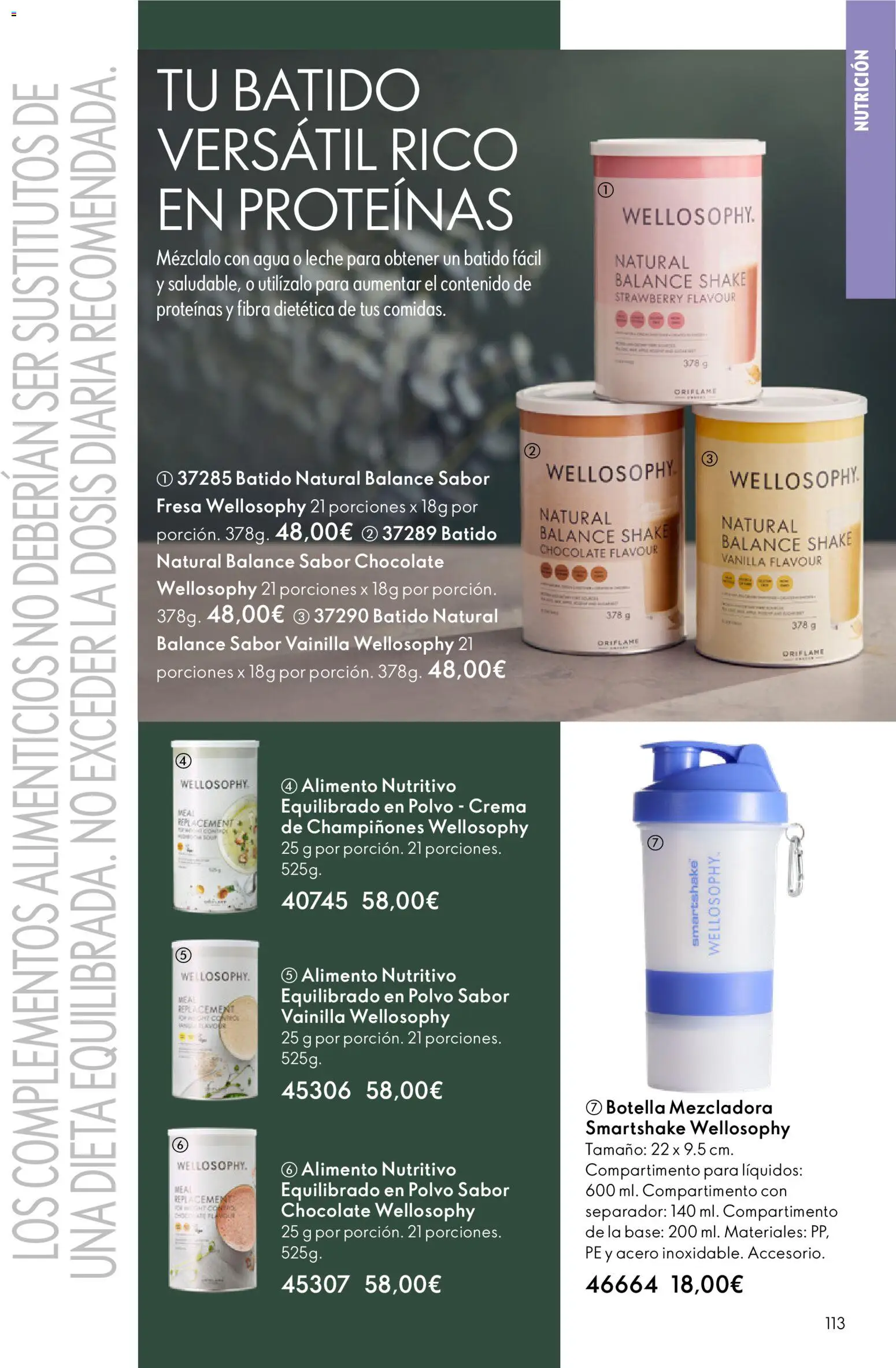 Oriflame - Catálogo Campaña 1 │ válido desde el 31.12.2025 | Página: 113 | Productos: Polvo, Leche, Chocolate, Crema