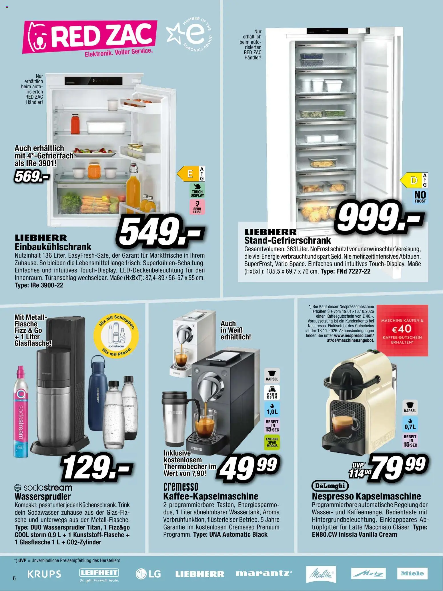RED ZAC Flugblatt gültig ab 23.02.2026 | Seite: 6 | Produkte: Wasser, Libacomb