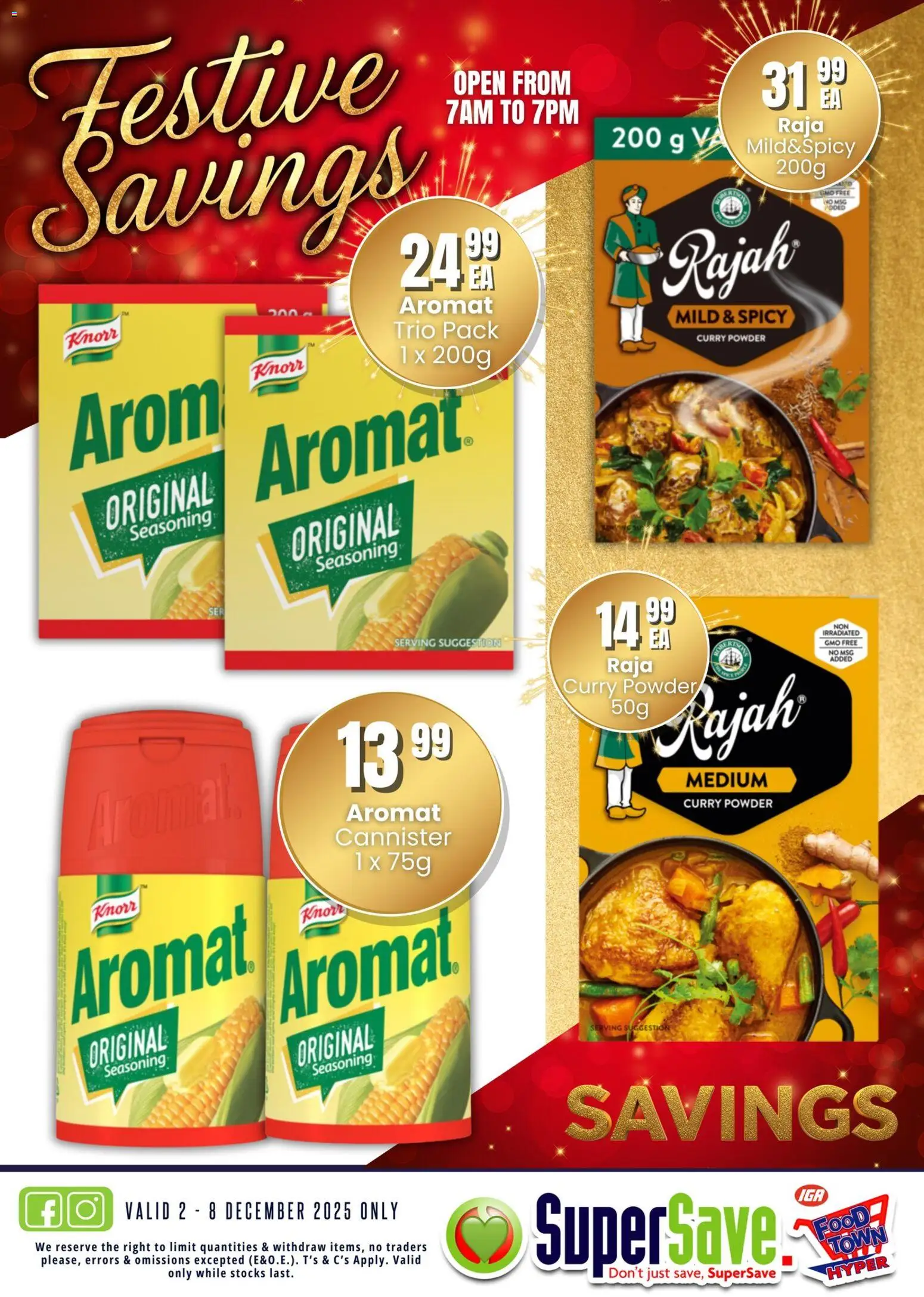 New Super Save catalogue – valid from 02.12.2025 | Page: 36 | Products: Cannister, Powder, Aromat, Curry powder