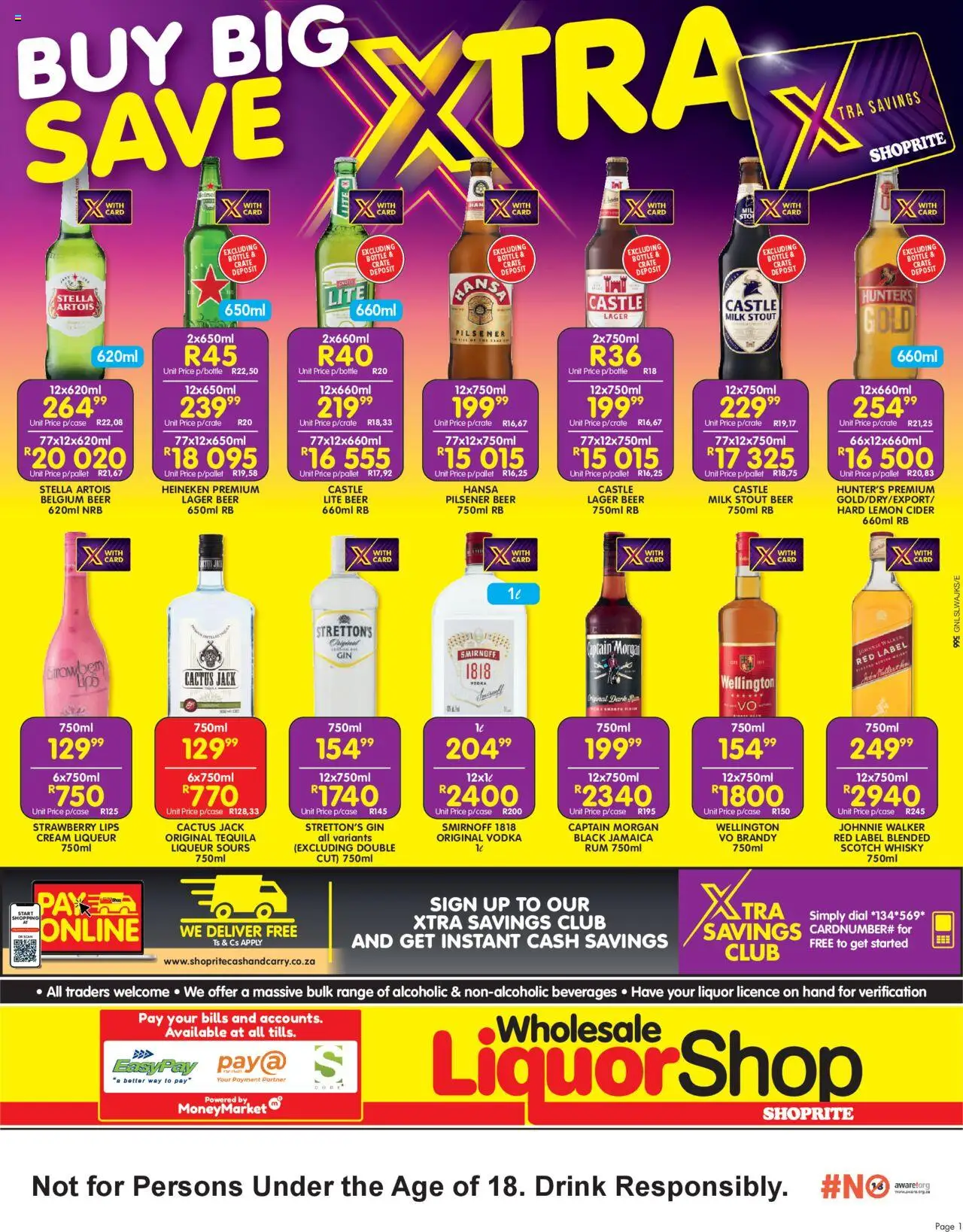 New Shoprite catalogue – valid from 06.10.2025 | Page: 1 | Products: Rum, Milk, Beer, Cream