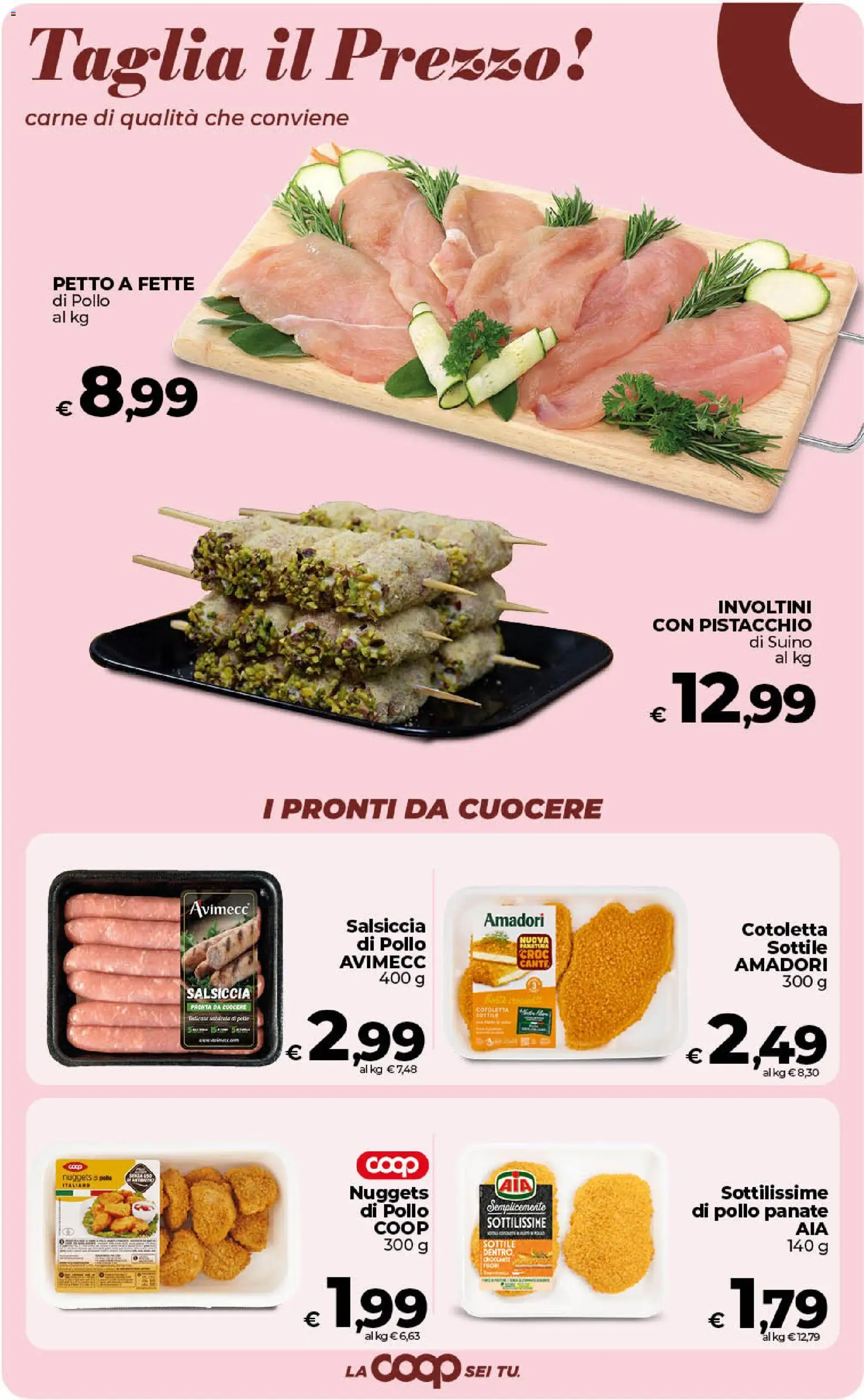 Volantino COOP del 17.04.2026 | Pagina: 9 | Prodotti: Pollo, Nuggets, Suino, Salsiccia