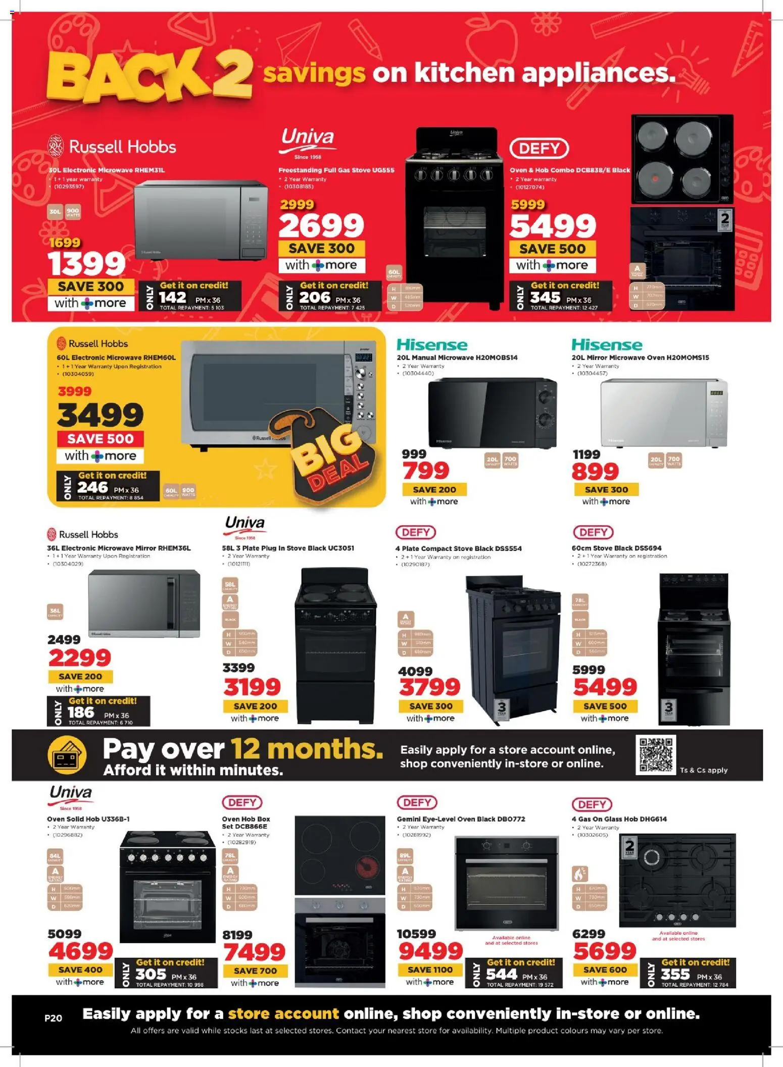 New HiFi Corp catalogue – valid from 29.12.2025 | Page: 20 | Products: Hob, Mirror, Microwave, Gas stove