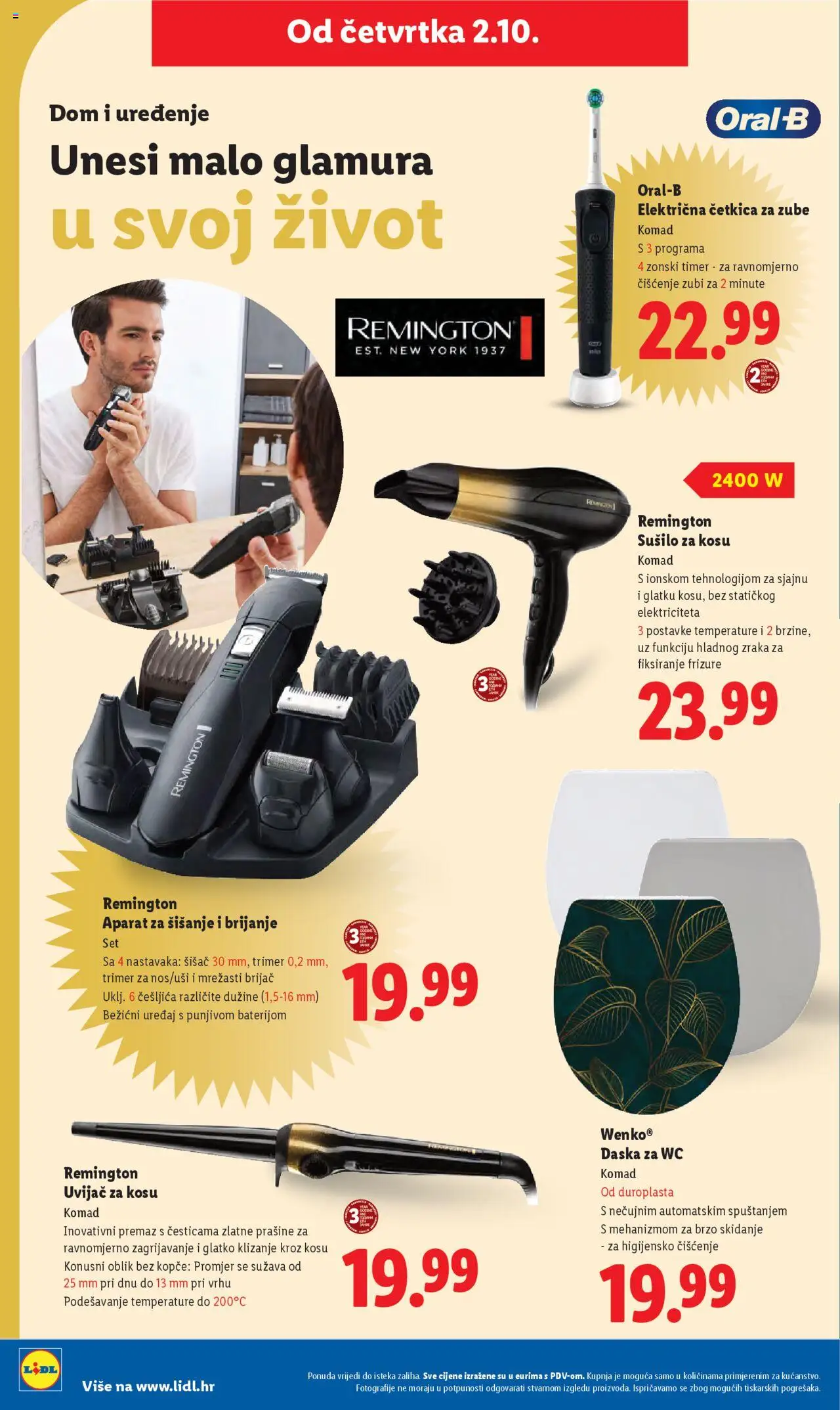 Lidl katalog | vrijedi od 29.09.2025 | Stranica: 54 | Proizvodi: Sušilo za kosu, Električna četkica za zube, Brijač, Trimer