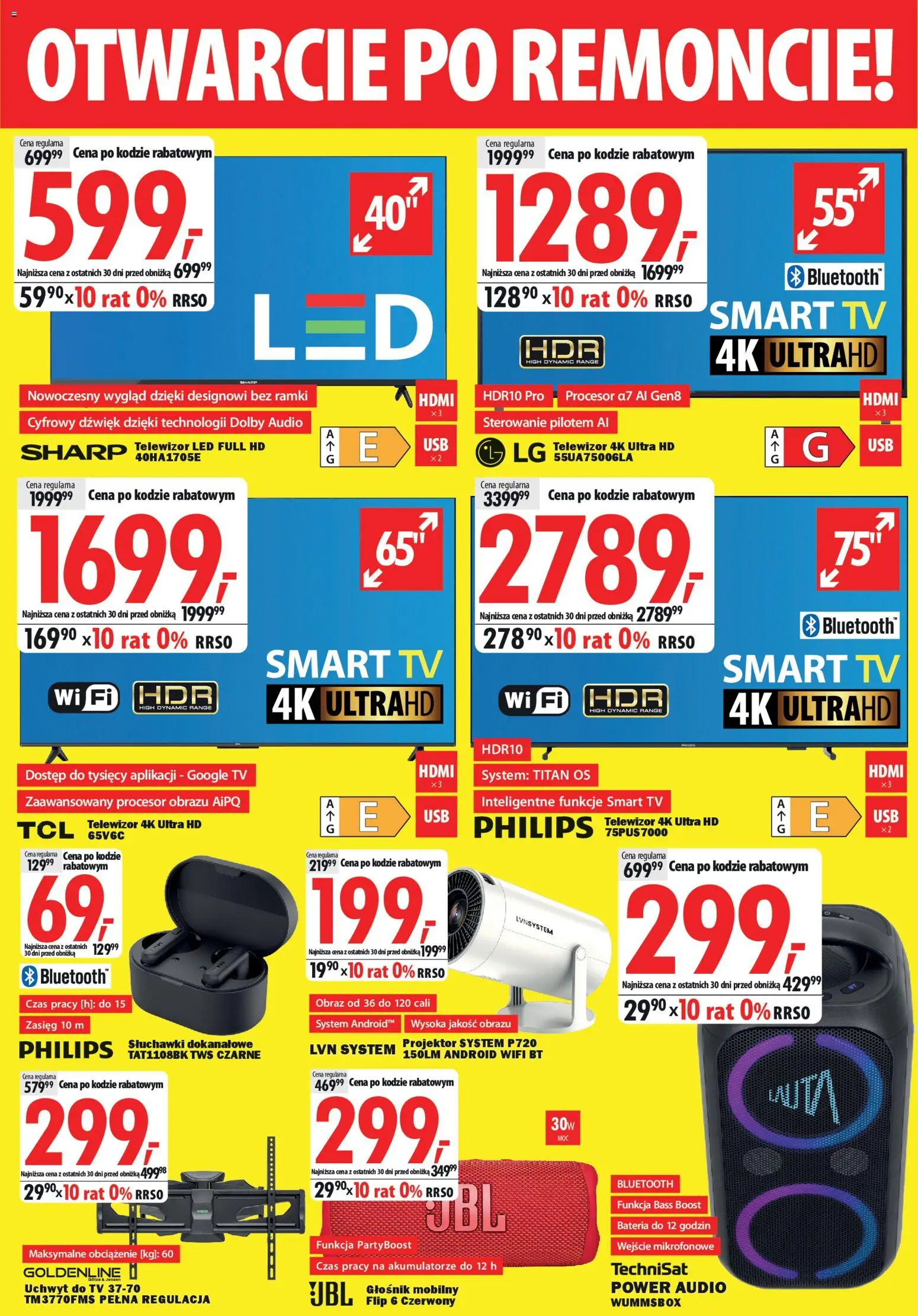 Mediaexpert promocje - Otwarcie po remoncie Zgierz od 05.03.2026 | Strona: 2 | Produkty: Telewizor, Audio, Słuchawki, Bateria