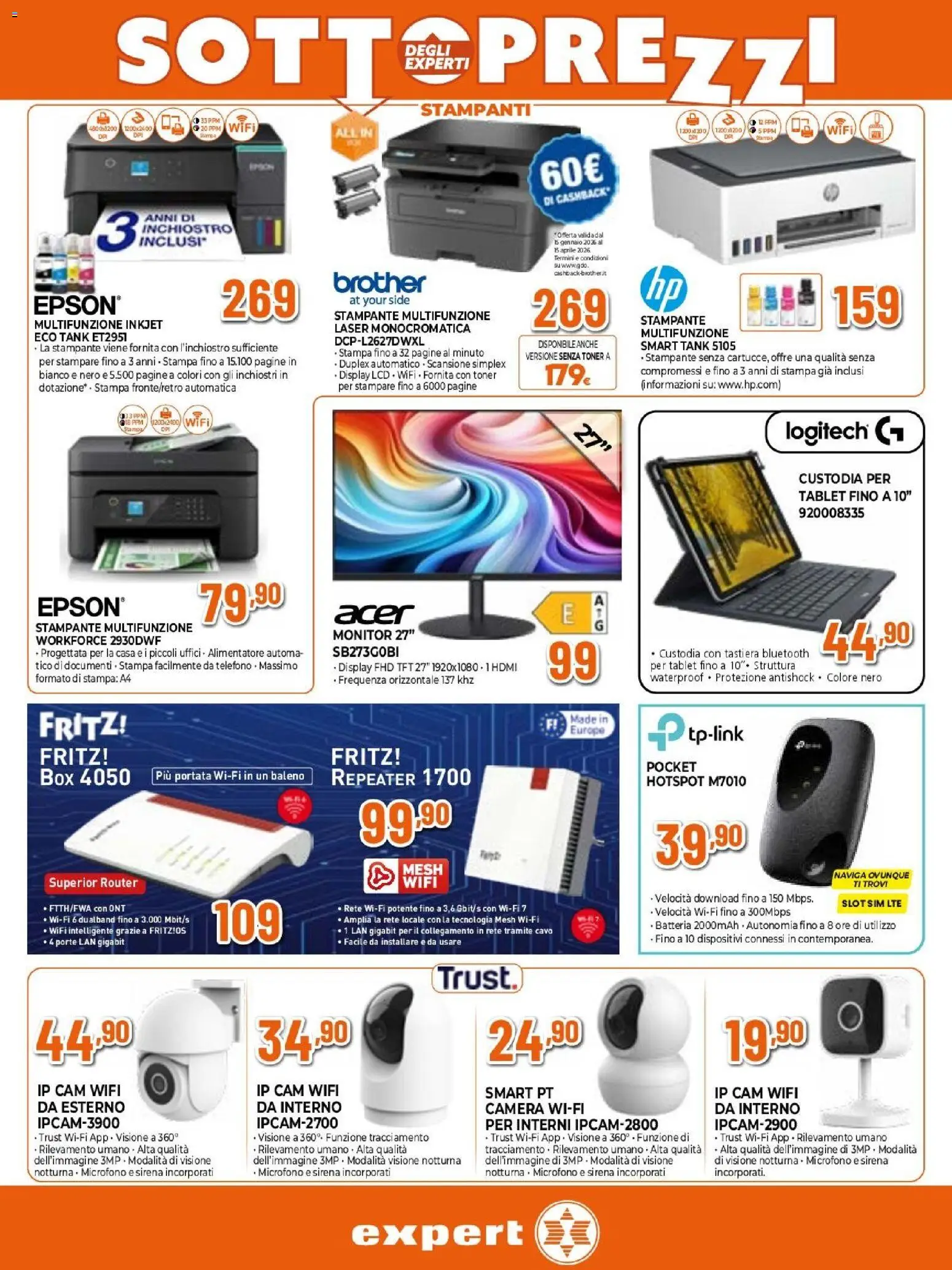 Volantino Expert del 26.02.2026 | Pagina: 9 | Prodotti: Monitor, Stampante, Microfono, Stampa