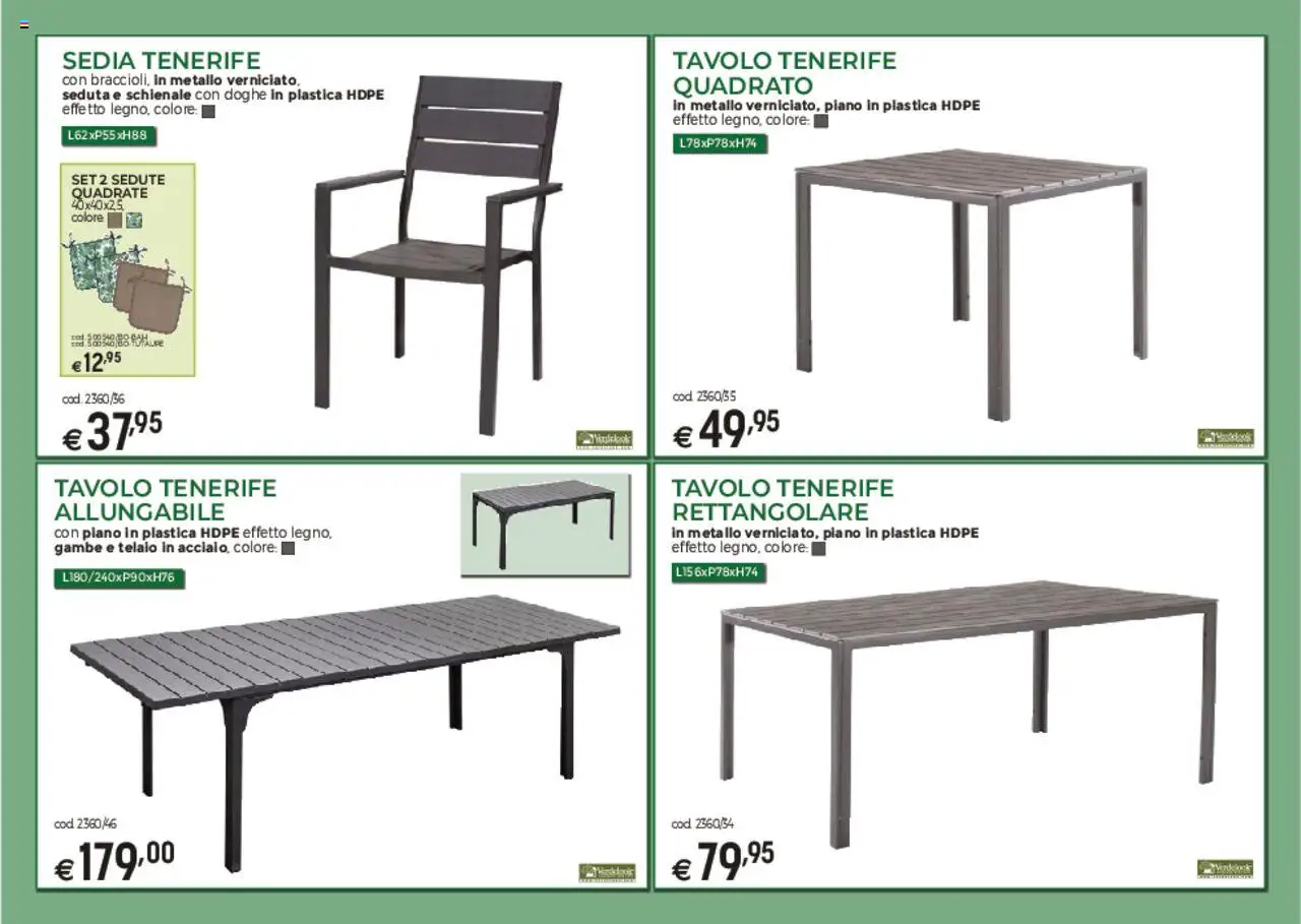 Volantino Brico OK del 03.03.2025 | Pagina: 4 | Prodotti: Tavolo, Sedia