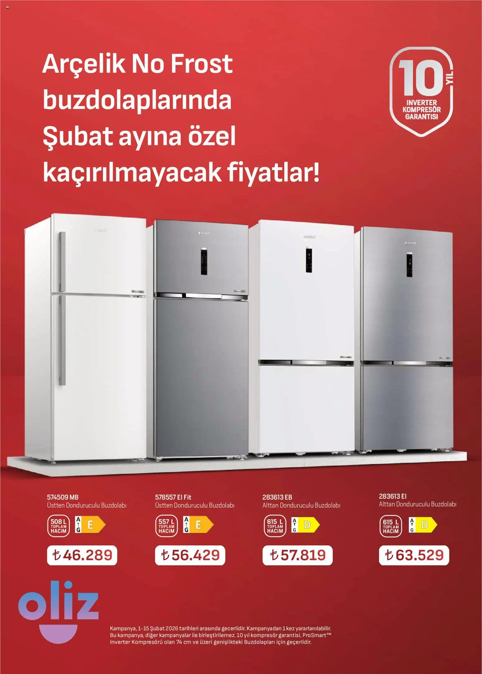 Arçelik Katalog - 01.02.2026 tarihinden itibaren geçerlidir | Sayfa: 12 | Ürünler: Buzdolabı