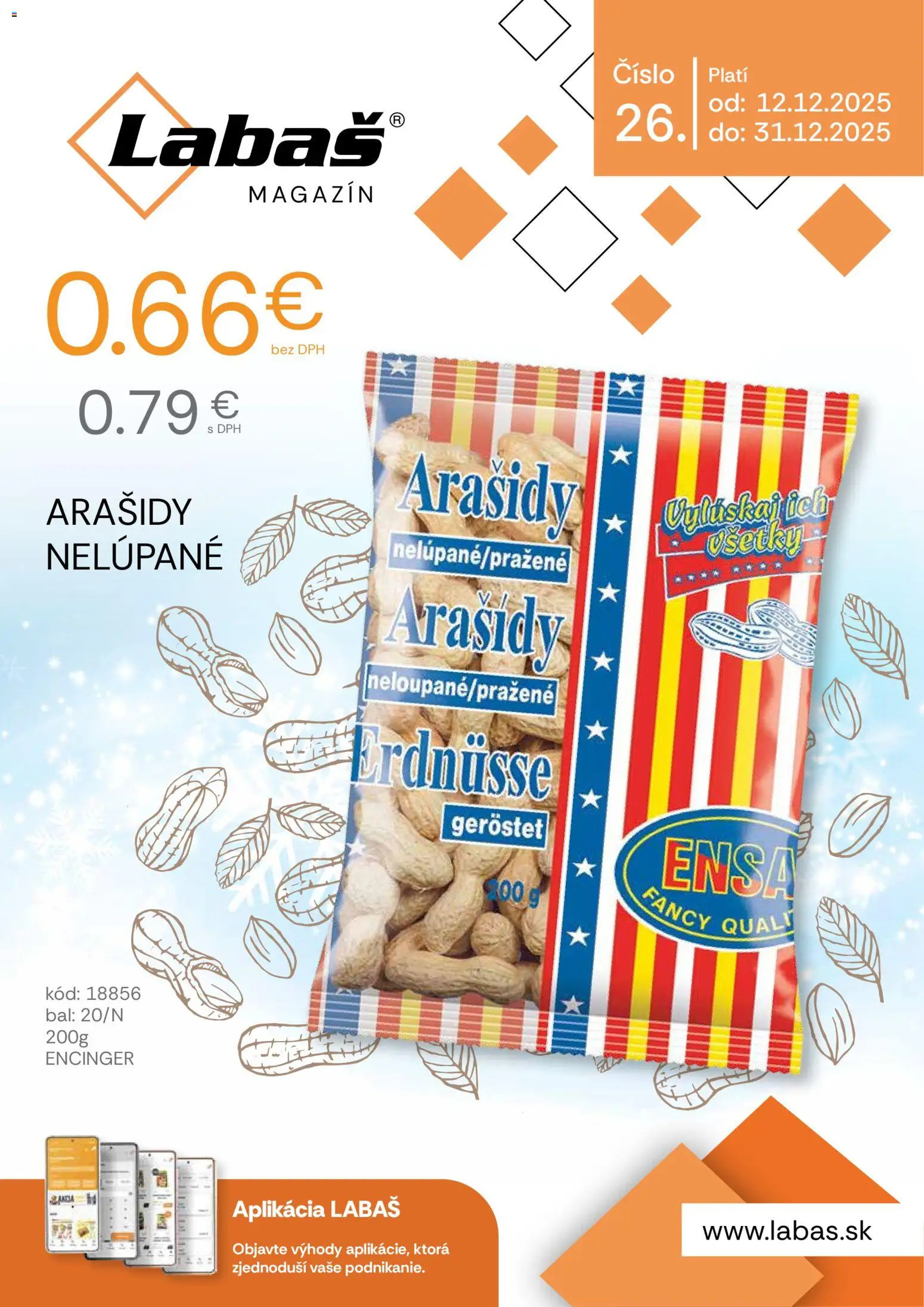 Nové Labaš akcie – leták je platný od 12.12.2025 | Strana: 40 | Produkty: Arašidy