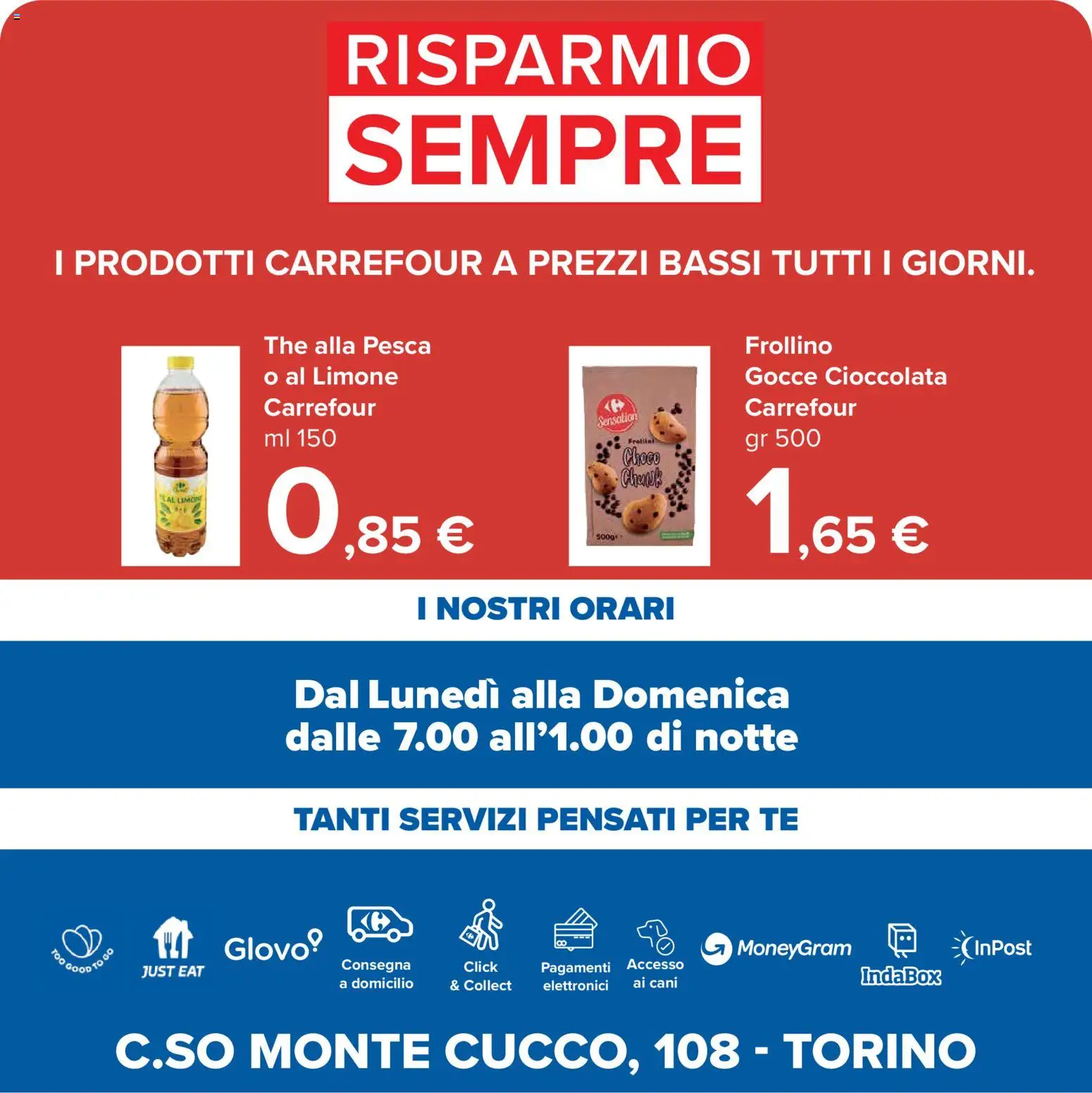 Volantino Carrefour del 17.11.2025 | Pagina: 4 | Prodotti: Tè, Limone, Pesca, Frollini