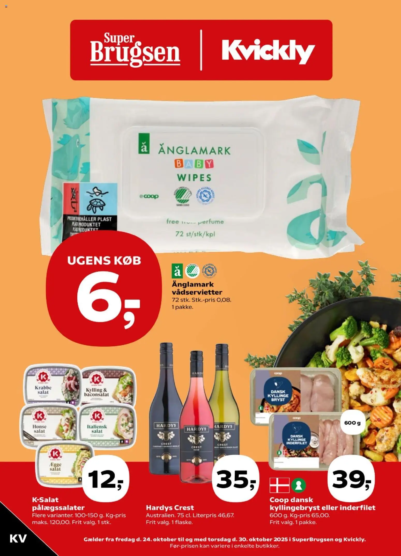 Kvickly tilbudsavis – gyldig fra 24.10.2025 | Side: 1 | Produkter: Salat