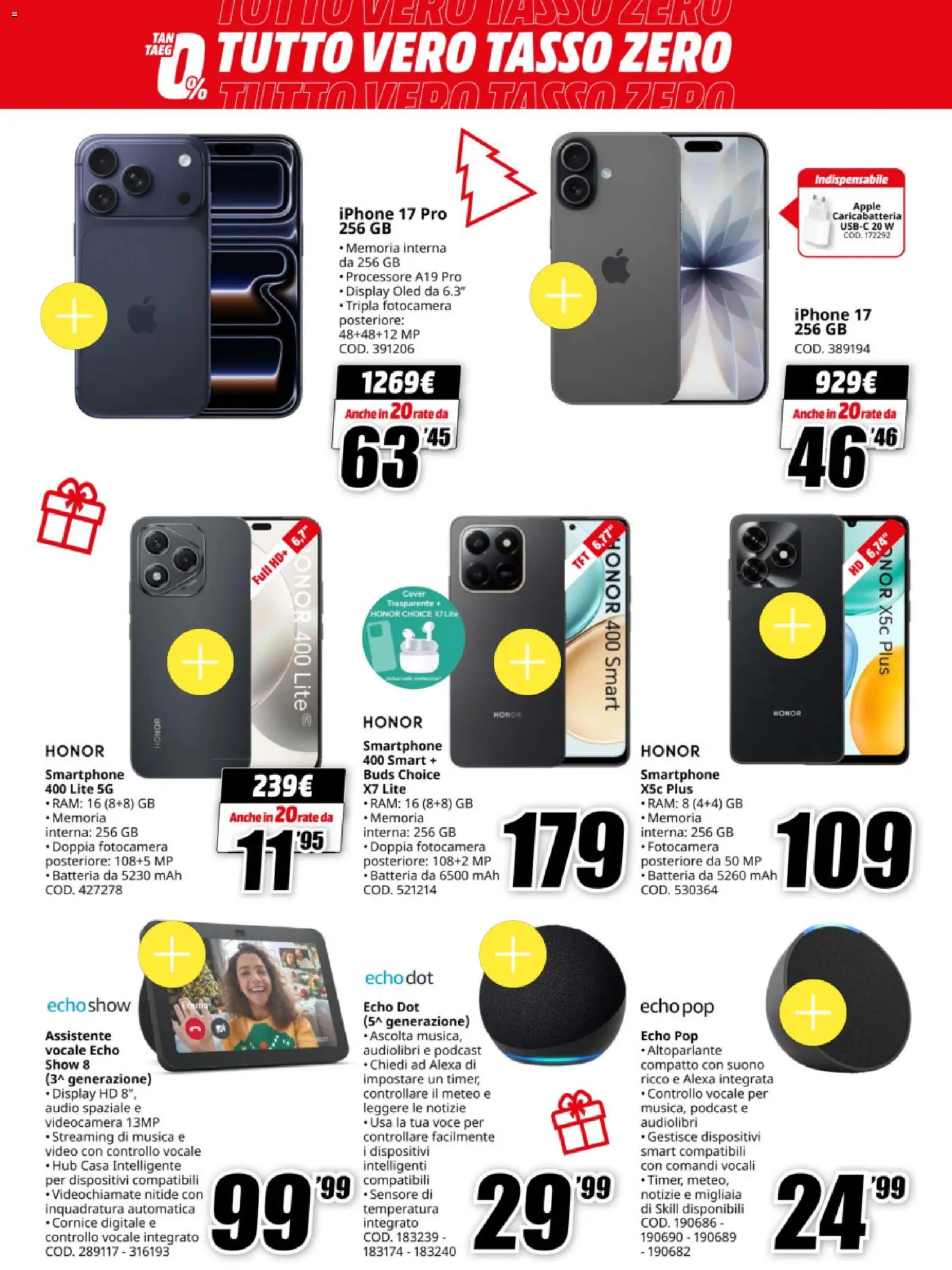 Volantino Media World del 15.12.2025 | Pagina: 7 | Prodotti: Iphone, Altoparlante, Smartphone, Video