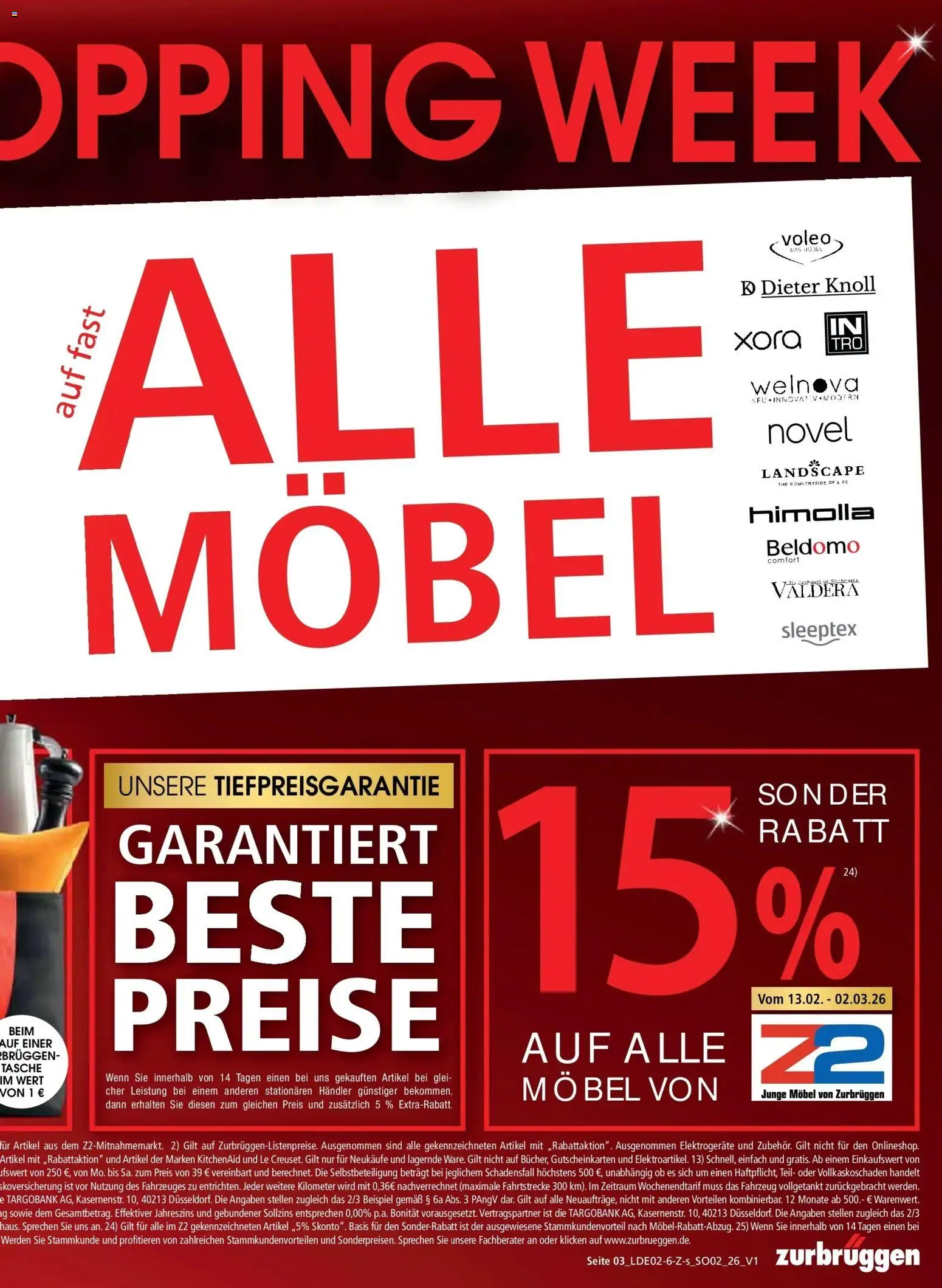 Zurbrüggen - Zurbrüggen: Red Shopping Week – gültig ab 13.02.2026 | Seite: 3 | Produkte: Tasche