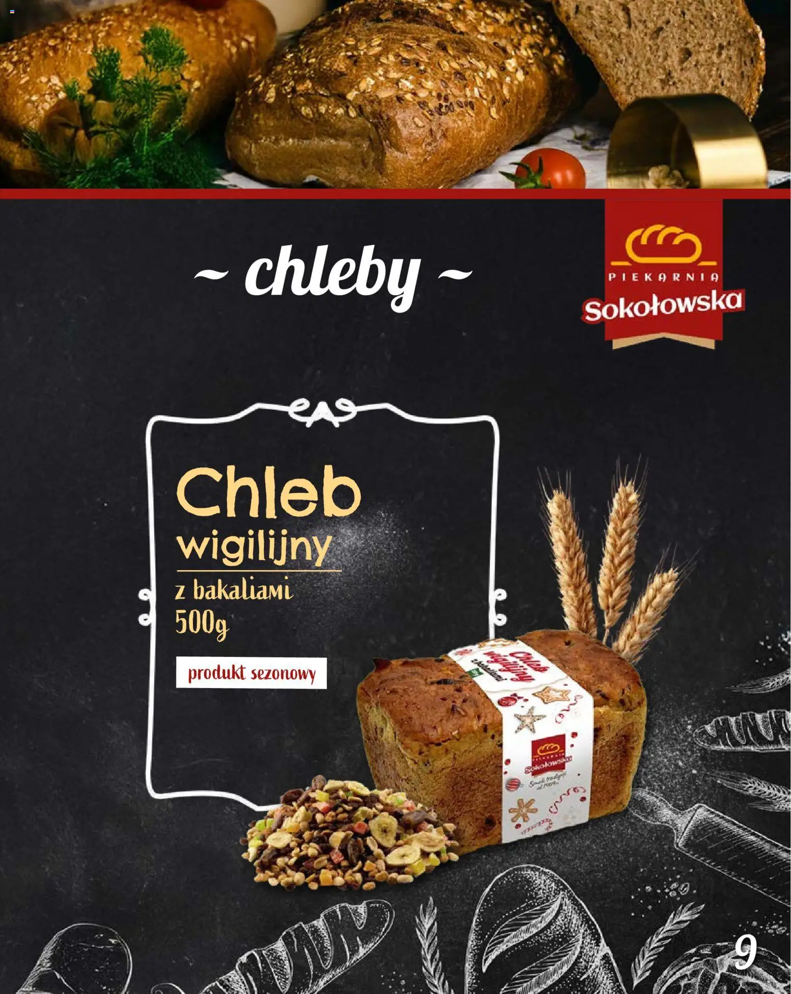 Topaz Gazetka - Piekarnia Sokołowska od 01.02.2026 | Strona: 9 | Produkty: Piekarnia, Chleb