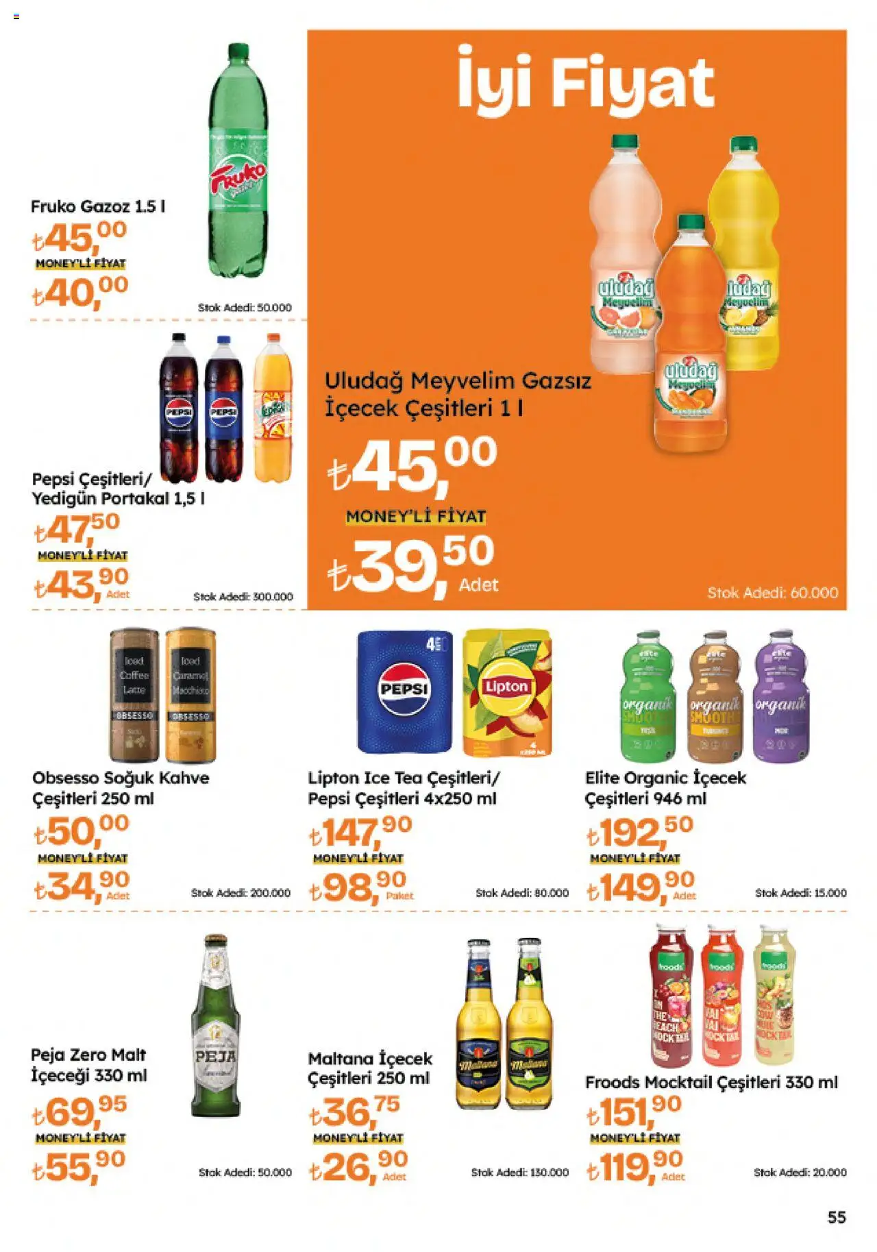 Migros Katalog - Migroskop - 07.08.2025 tarihinden itibaren geçerlidir | Sayfa: 55 | Ürünler: Kahve, Portakal, Ice tea