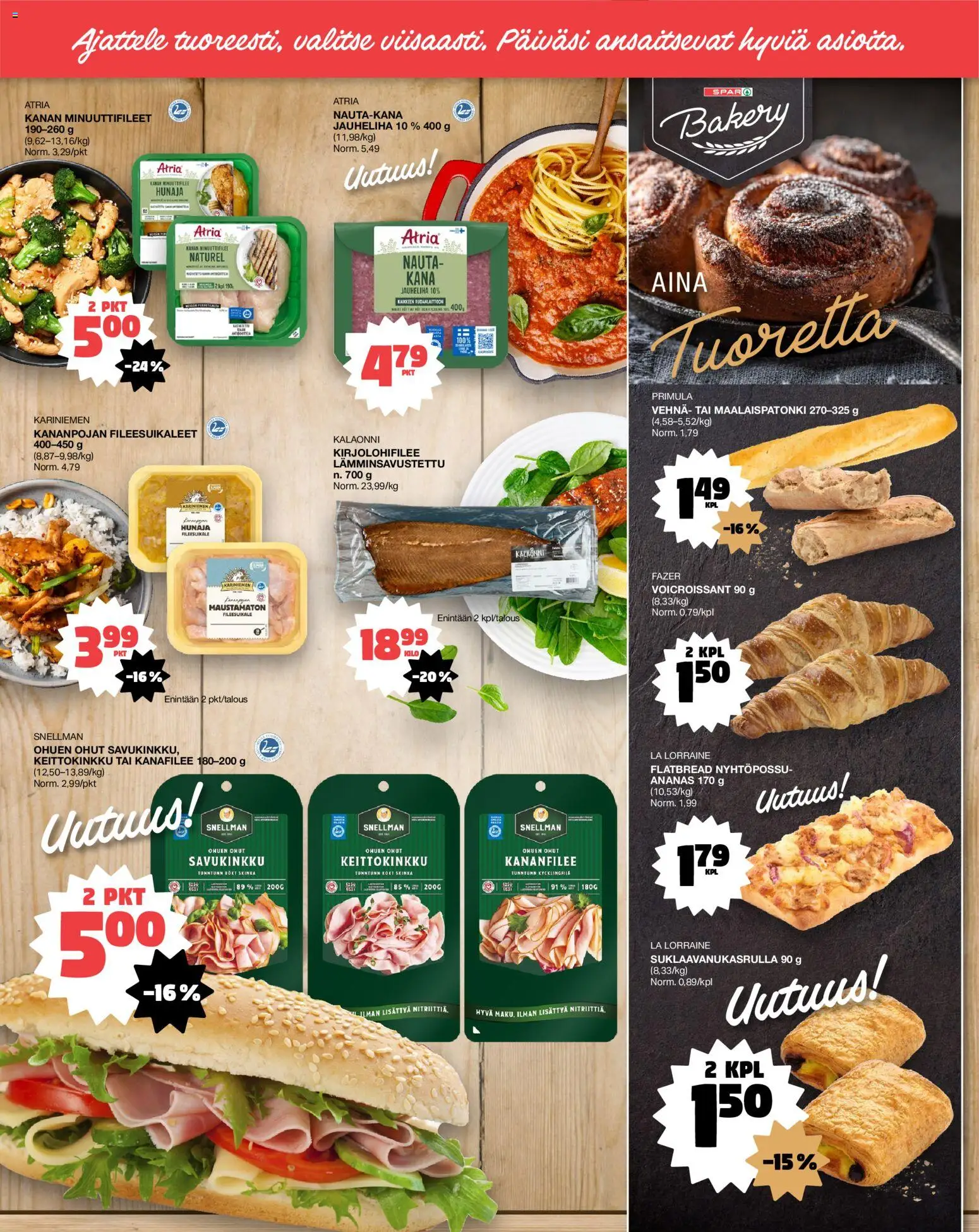 Tokmanni - EUROSPAR – voimassa 12.02.2026 alkaen | Sivu: 2 | Tuotteet: Kana, Kanafilee, Ananas, Hunaja